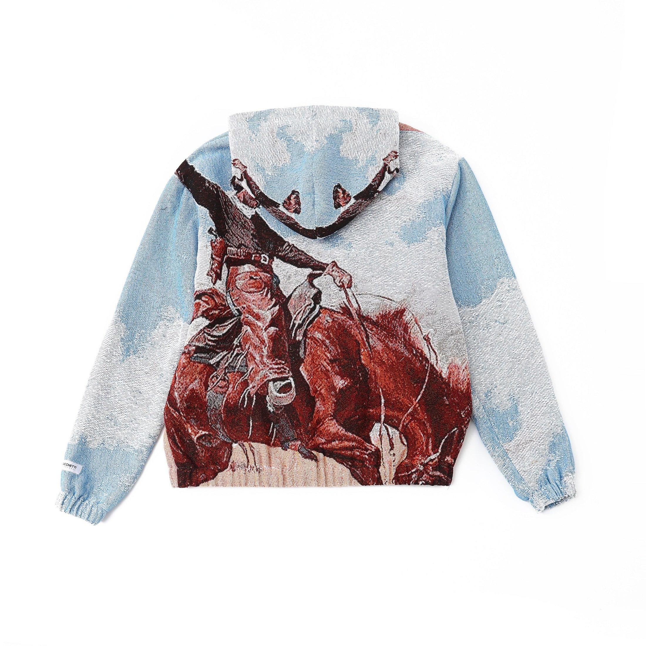 "Buck-Jumper" TAPESTRY JACQUARD FABRIC PULLOVER HOODIE - nickscacchetti