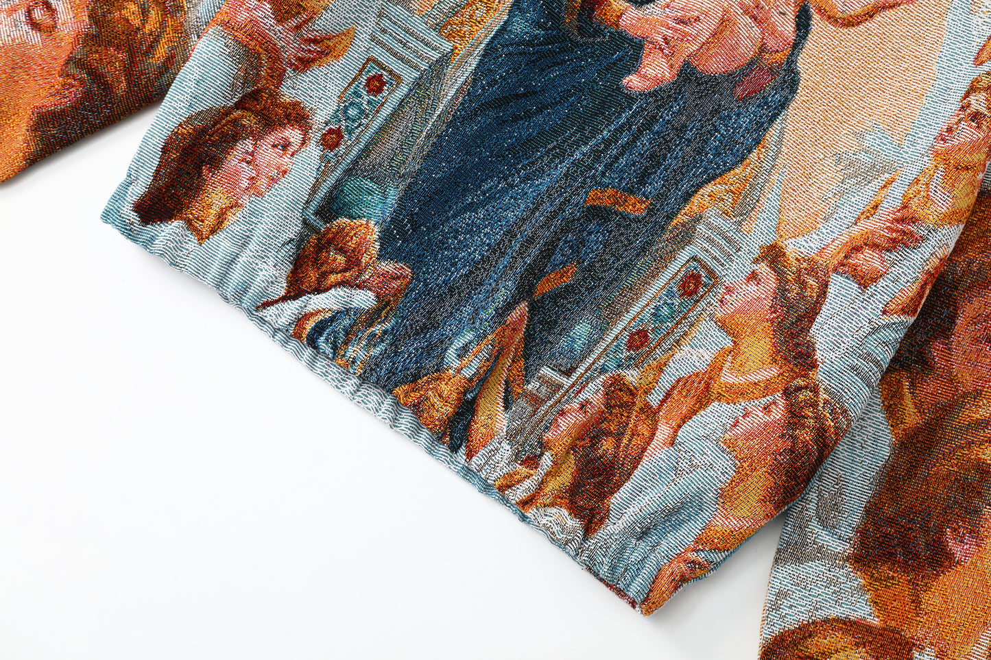 "VIRGIN MARY" TAPESTRY JACQUARD FABRIC PULLOVER HOODIE