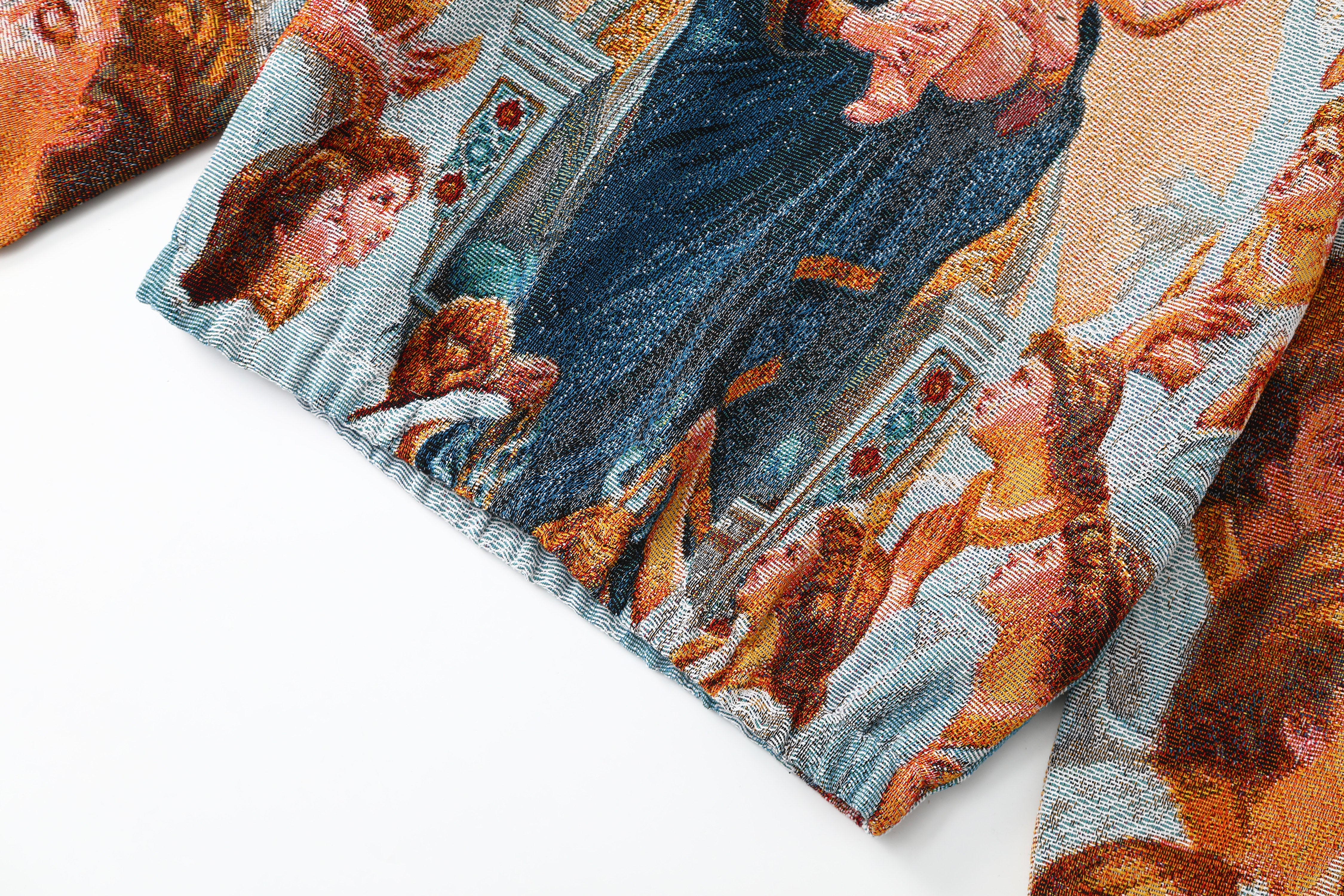 "VIRGIN MARY" TAPESTRY JACQUARD FABRIC PULLOVER HOODIE - nickscacchetti
