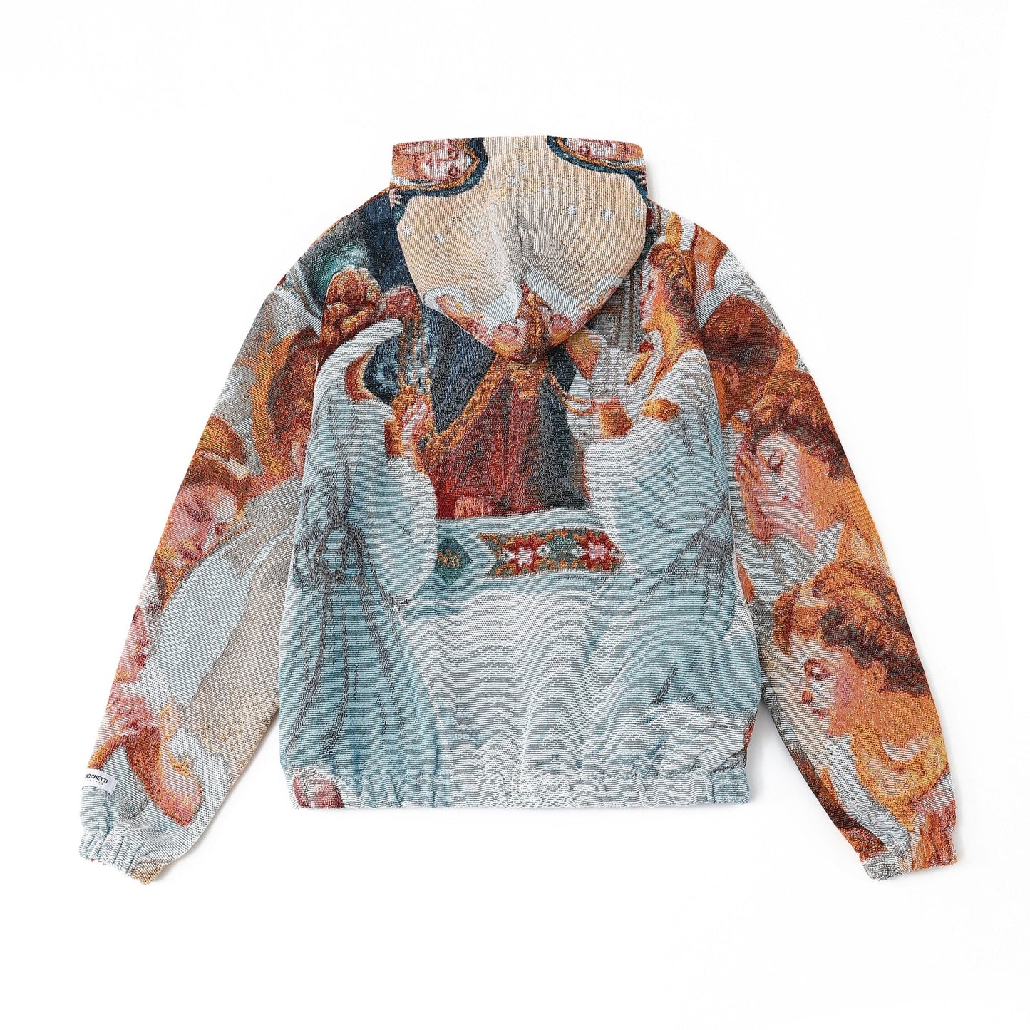 "VIRGIN MARY" TAPESTRY JACQUARD FABRIC PULLOVER HOODIE