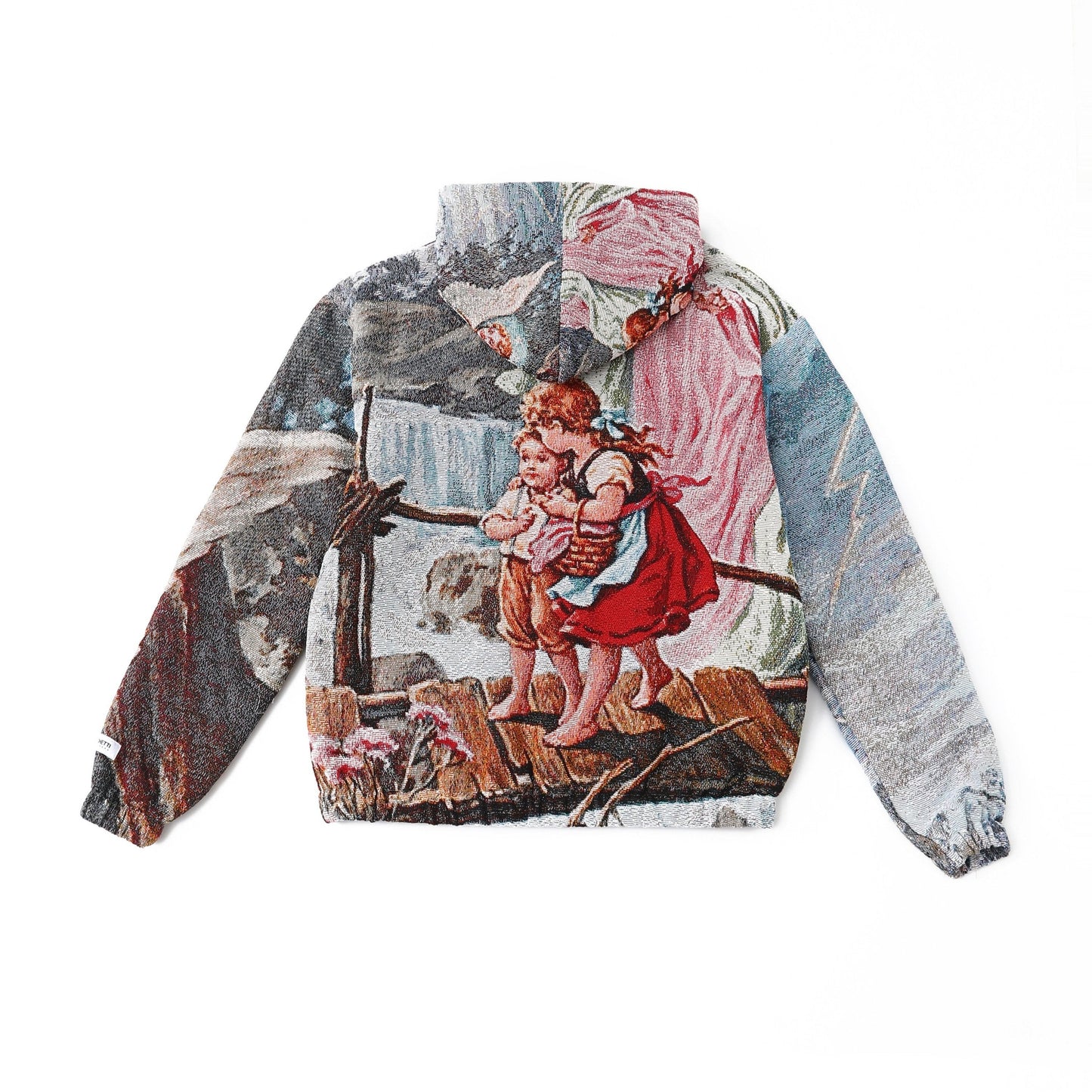 "GUARDIAN ANGEL" TAPESTRY JACQUARD FABRIC PULLOVER HOODIE
