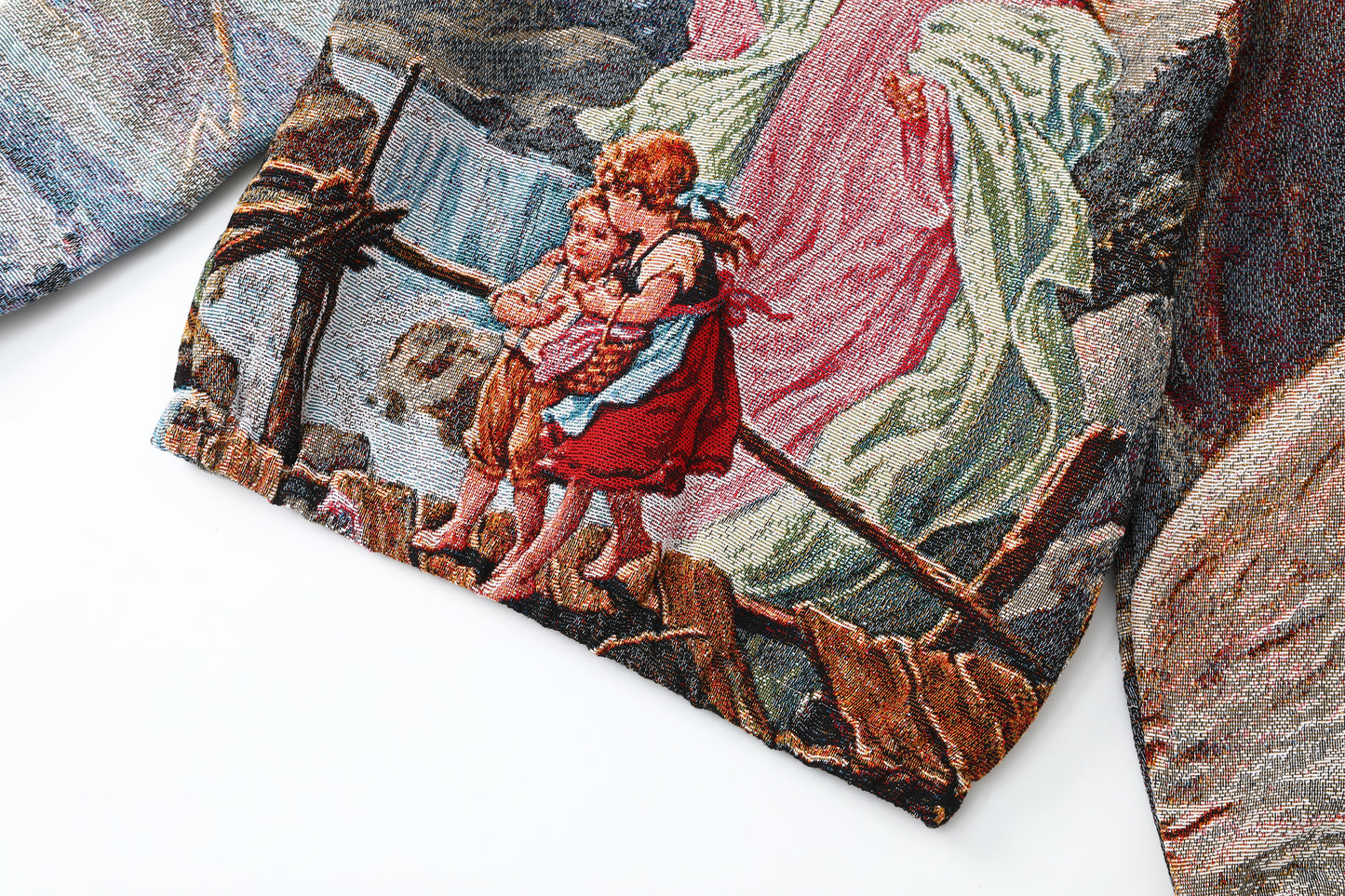 "GUARDIAN ANGEL" TAPESTRY JACQUARD FABRIC PULLOVER HOODIE