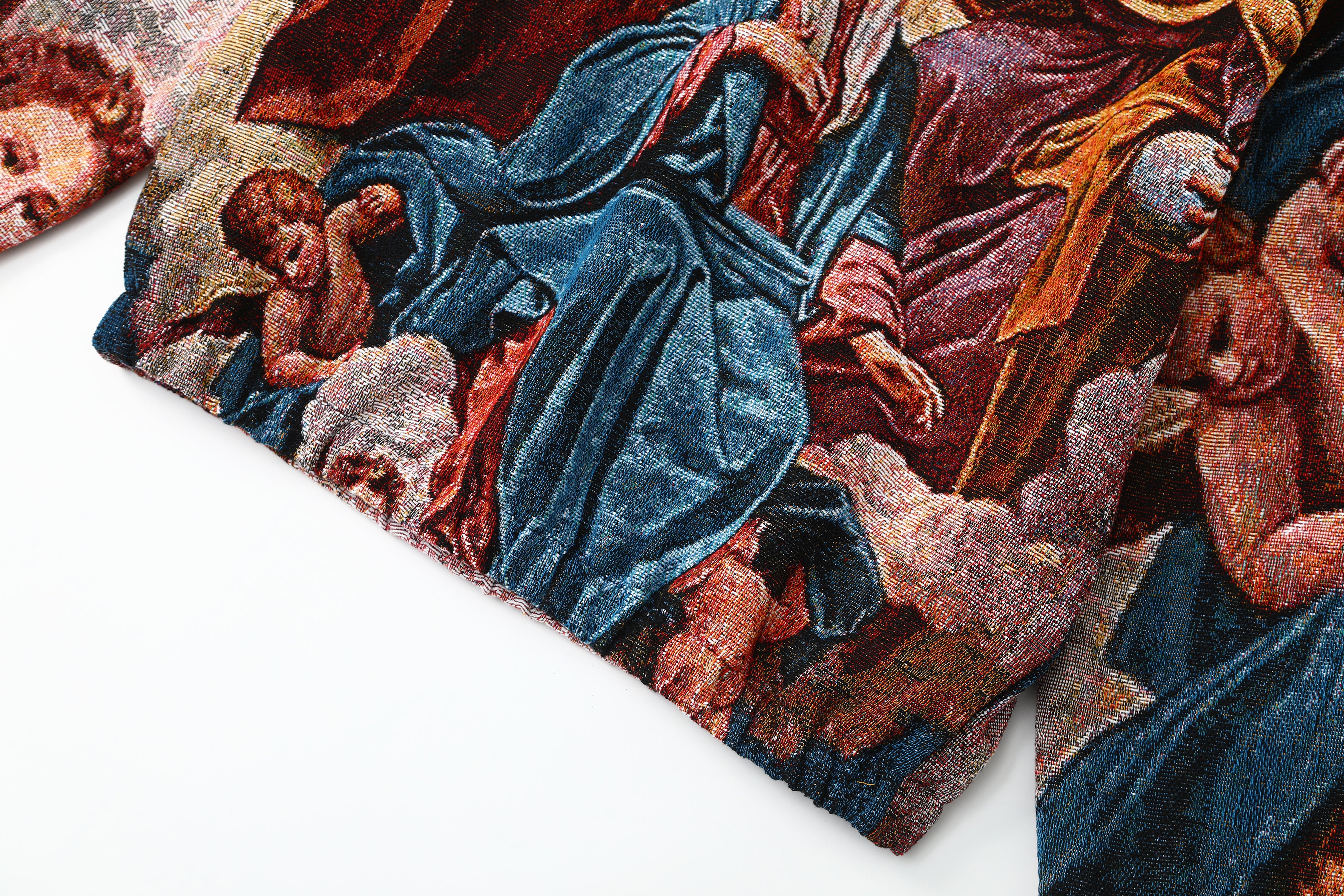 "CORONATION OF THE VIRGIN MARY" TAPESTRY JACQUARD FABRIC PULLOVER HOODIE - nickscacchetti
