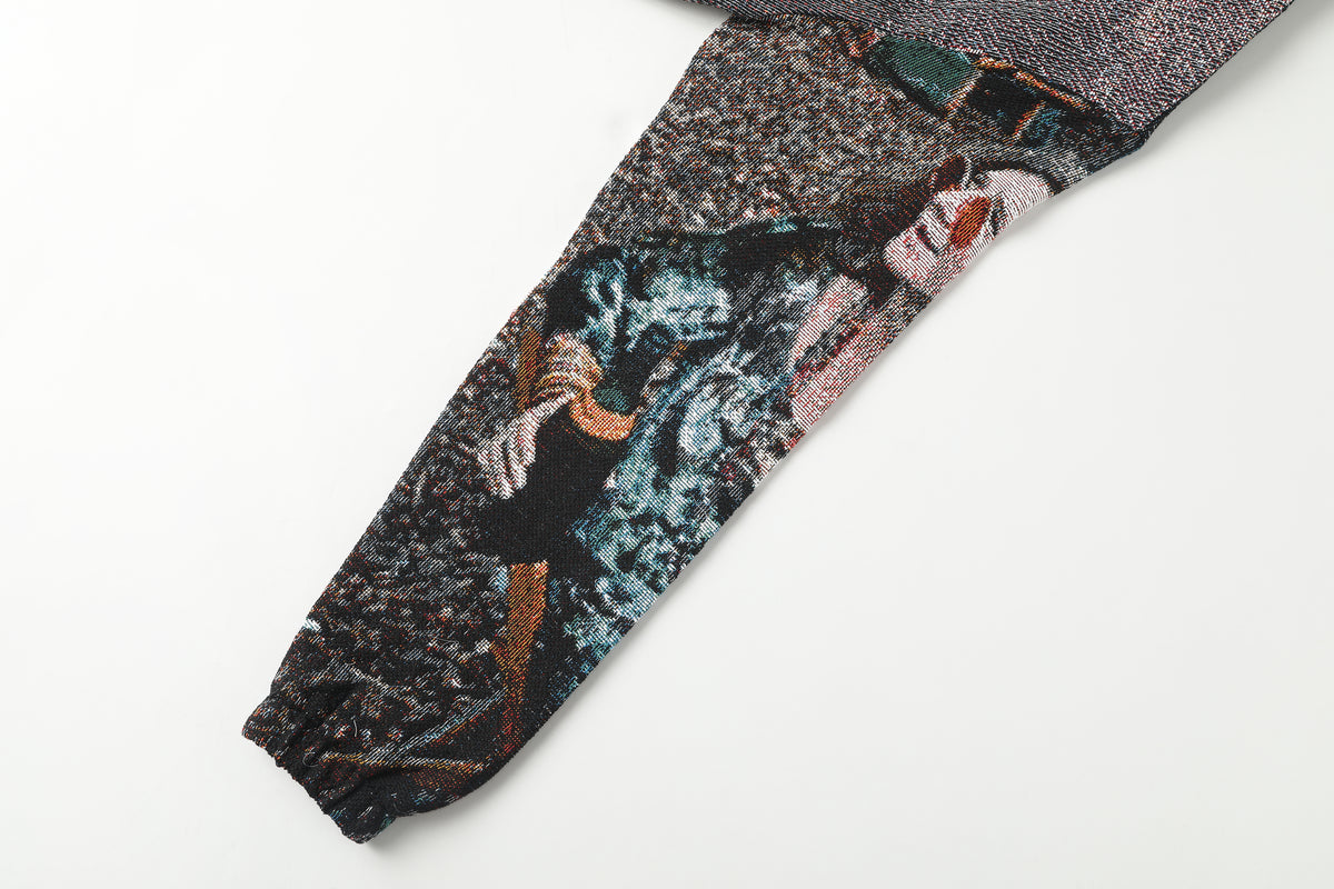 "27 CLUB" TAPESTRY JACQUARD FABRIC PULLOVER HOODIE - nickscacchetti