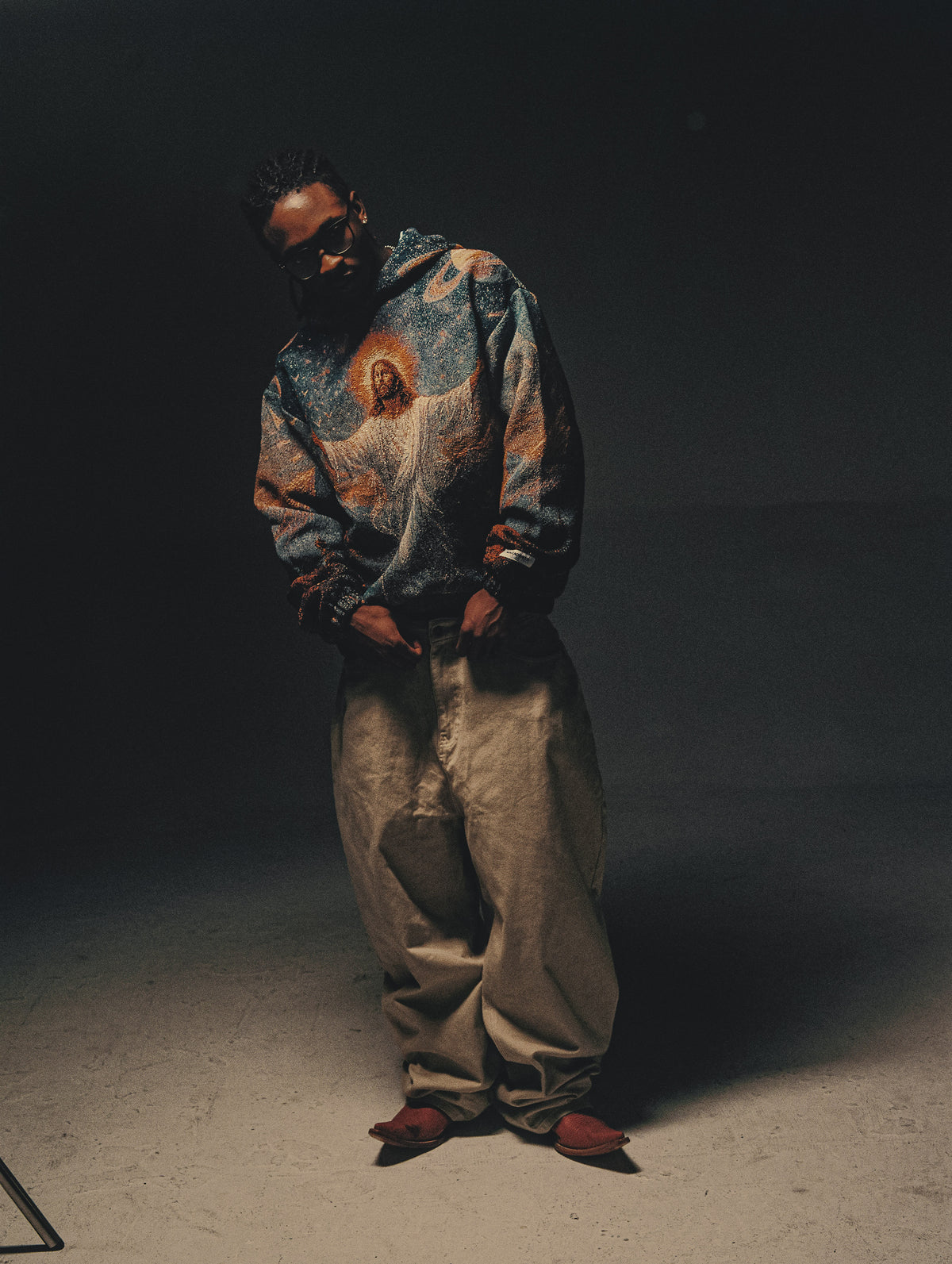 "HEAVEN & EARTH" TAPESTRY JACQUARD FABRIC PULLOVER HOODIE - nickscacchetti
