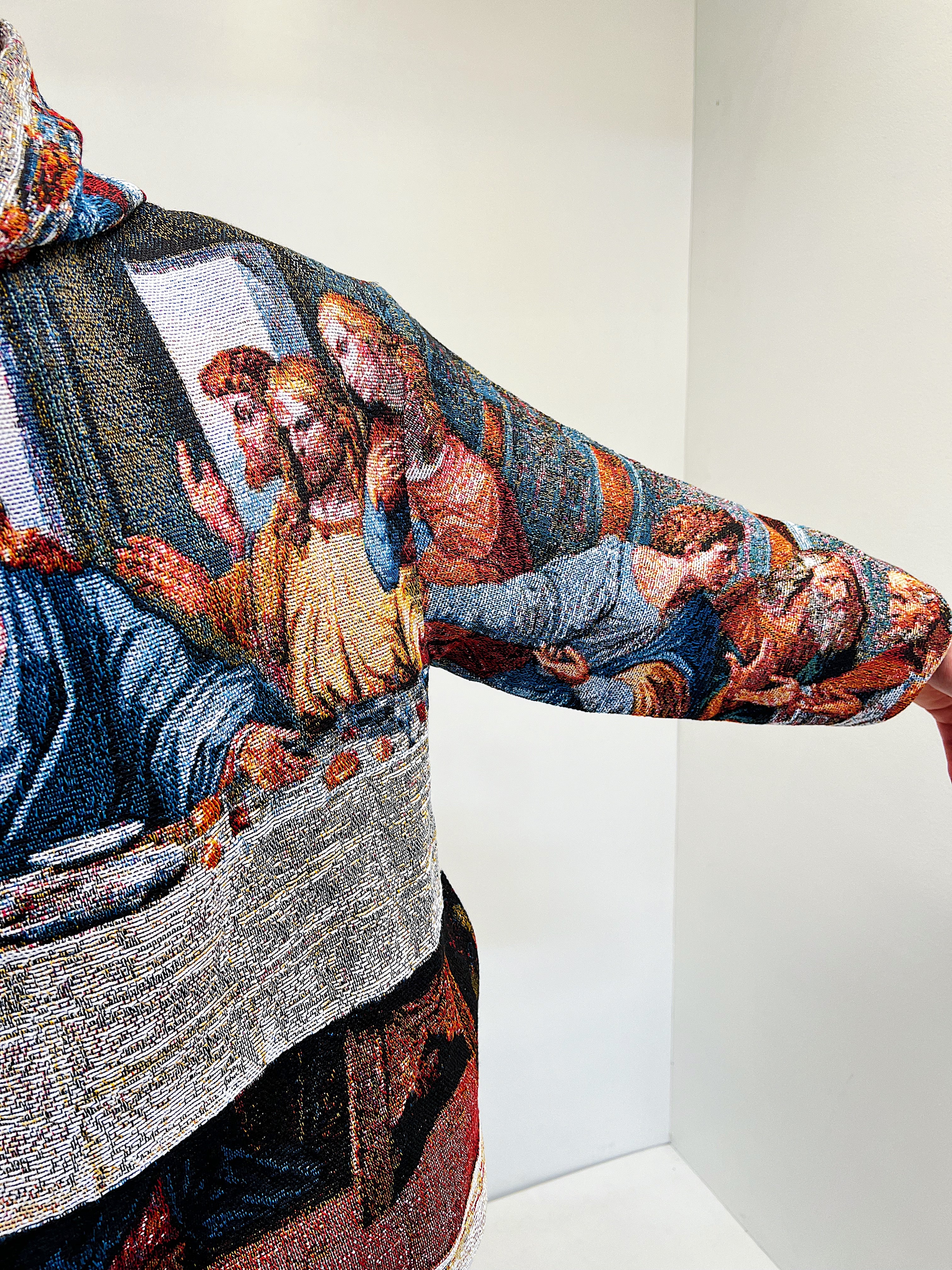 "THE LAST SUPPER" TAPESTRY JACQUARD FABRIC PULLOVER HOODIE - nickscacchetti