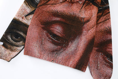 "CROWN OF THORNS" TAPESTRY JACQUARD FABRIC PULLOVER HOODIE