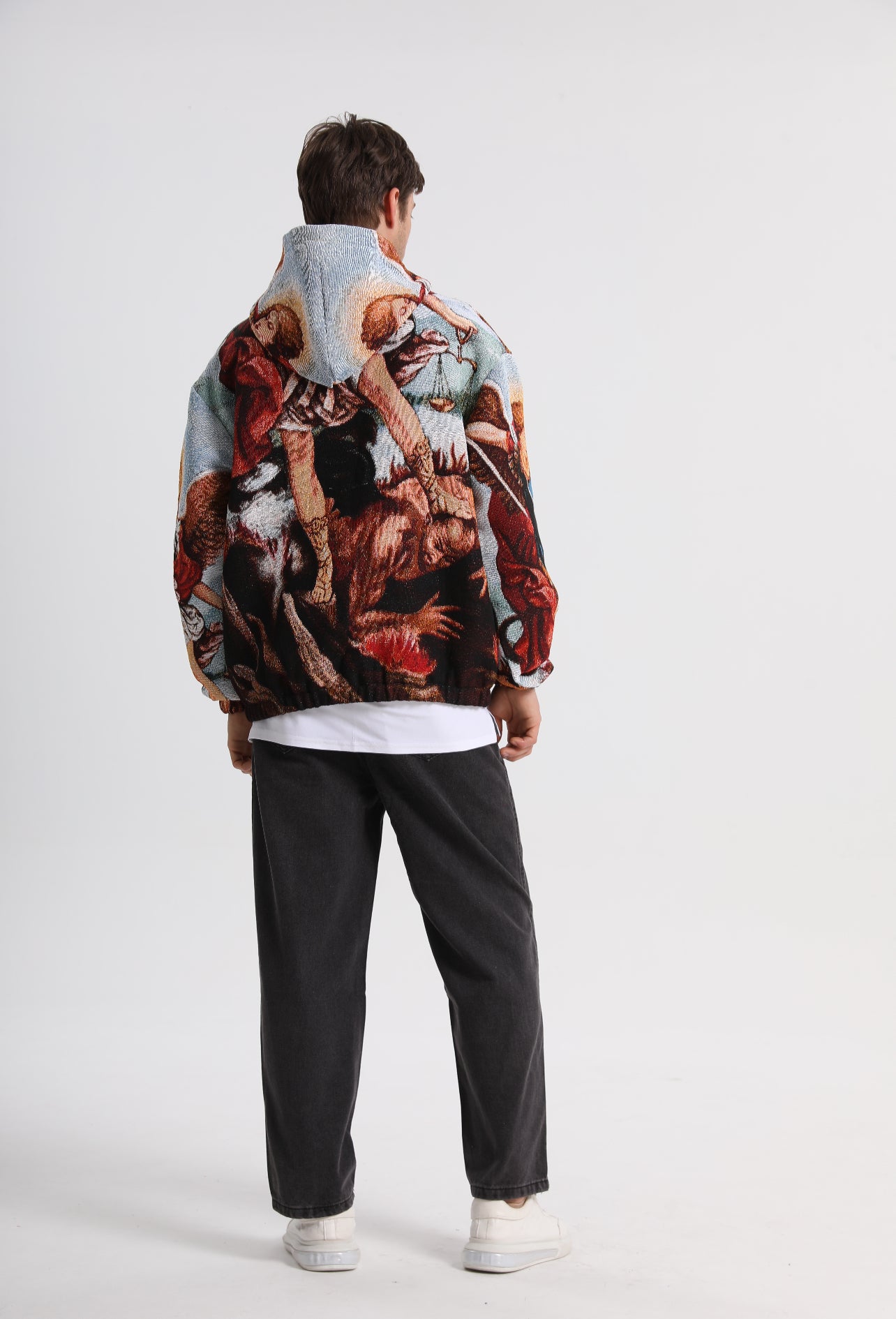 "ARCHANGEL MICHAEL" TAPESTRY JACQUARD FABRIC PULLOVER HOODIE - nickscacchetti