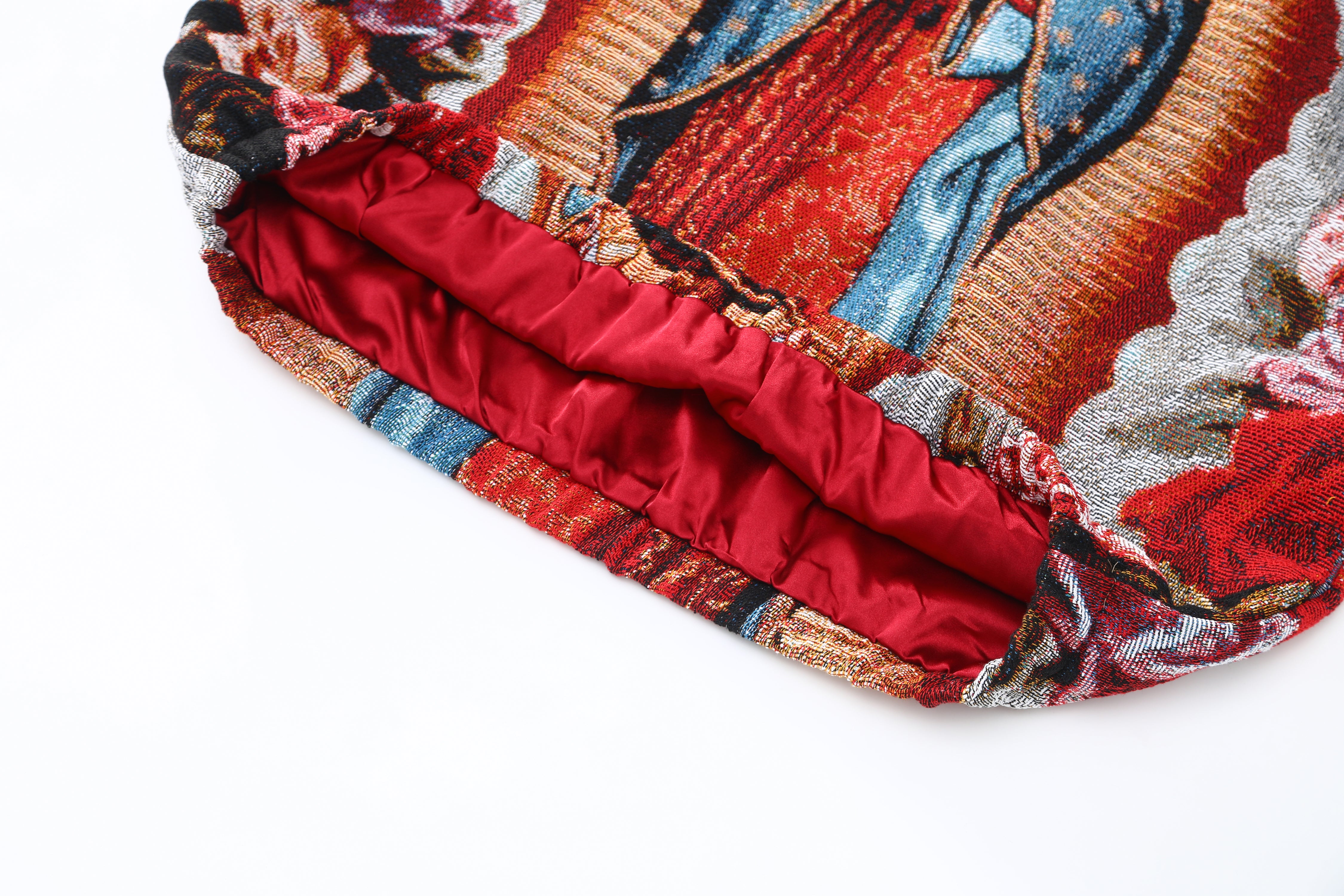 "OUR LADY OF GUADALUPE" TAPESTRY JACQUARD FABRIC PULLOVER HOODIE - nickscacchetti