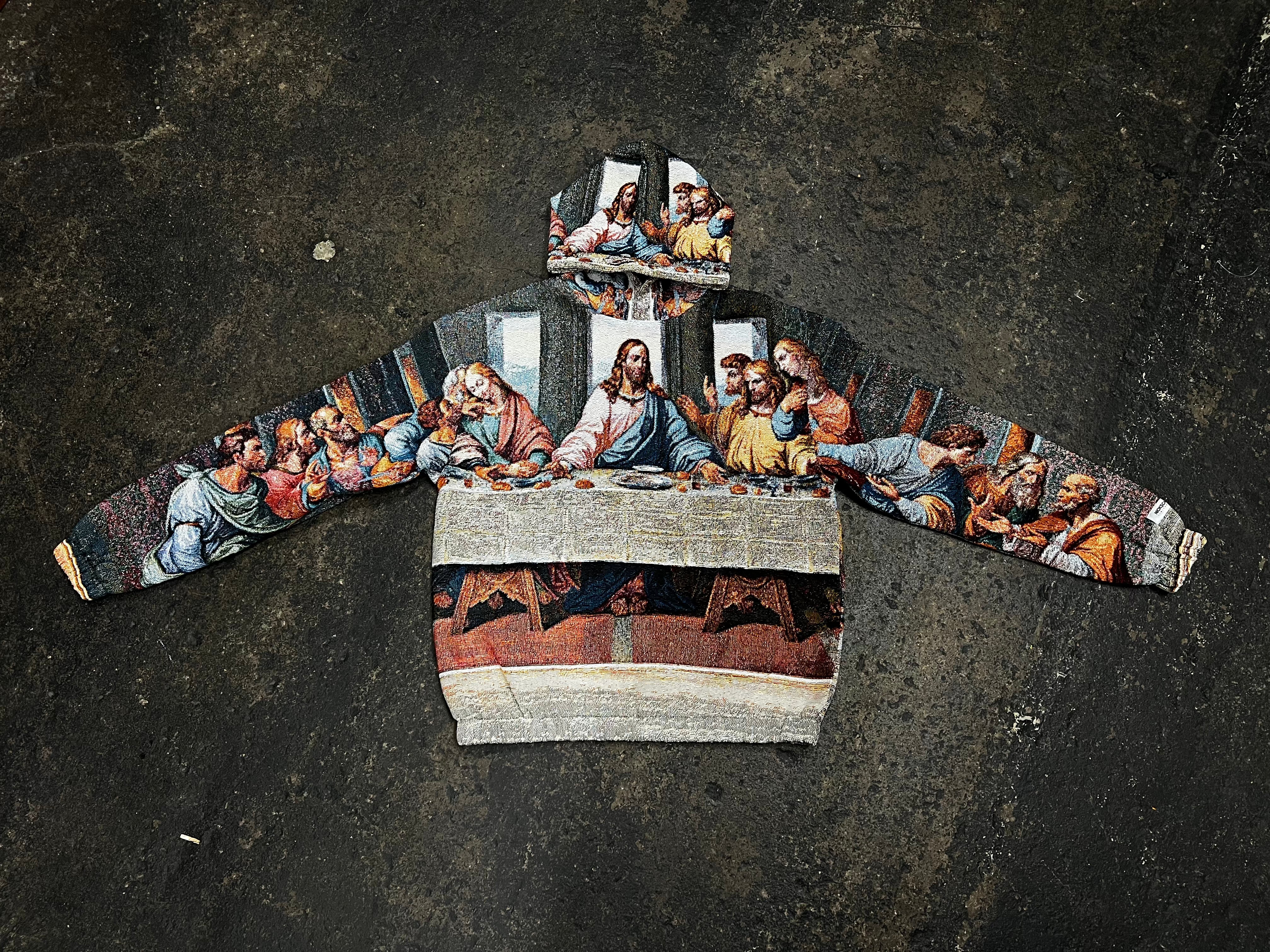 "THE LAST SUPPER" TAPESTRY JACQUARD FABRIC PULLOVER HOODIE - nickscacchetti