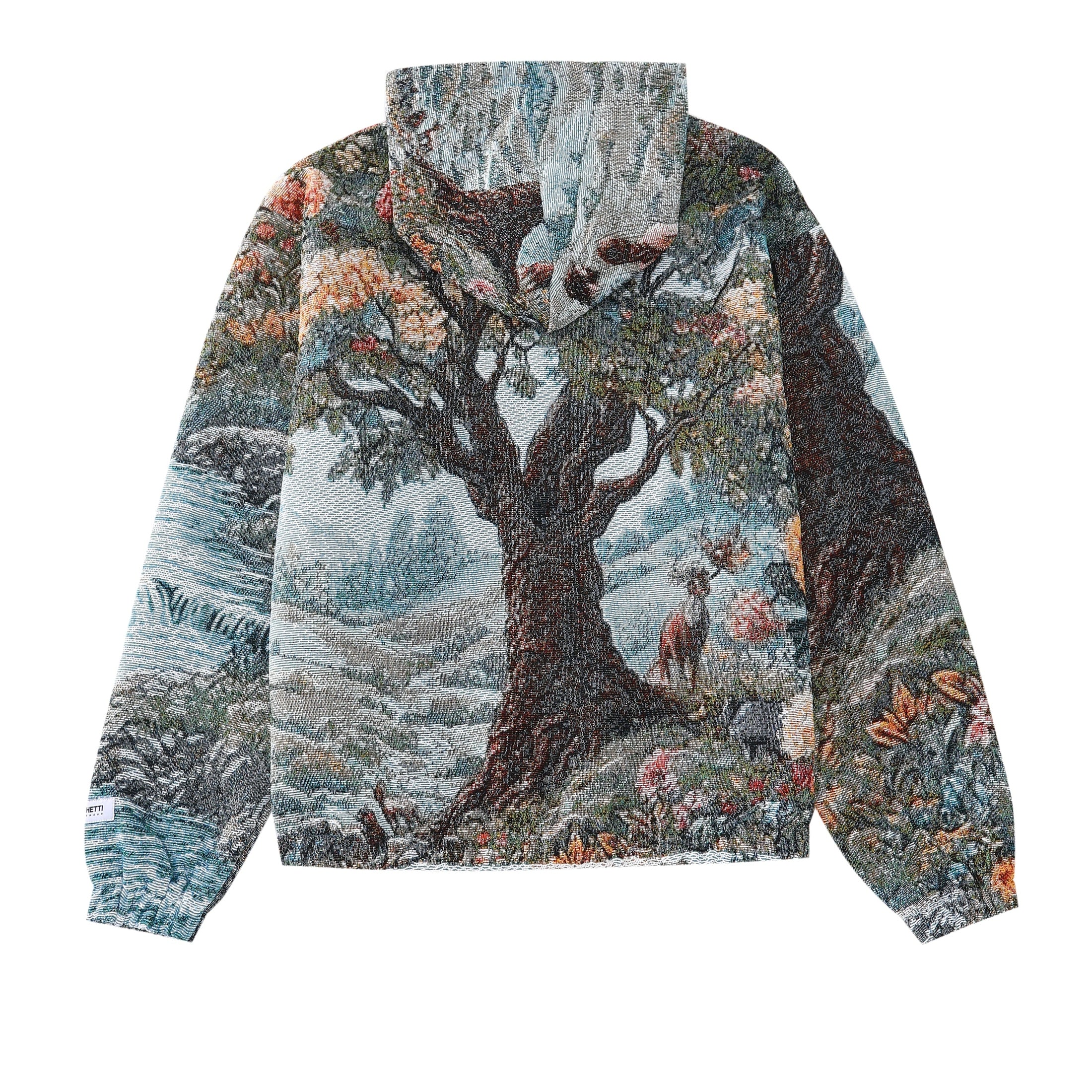 "GARDEN OF EDEN" TAPESTRY JACQUARD FABRIC PULLOVER HOODIE - nickscacchetti