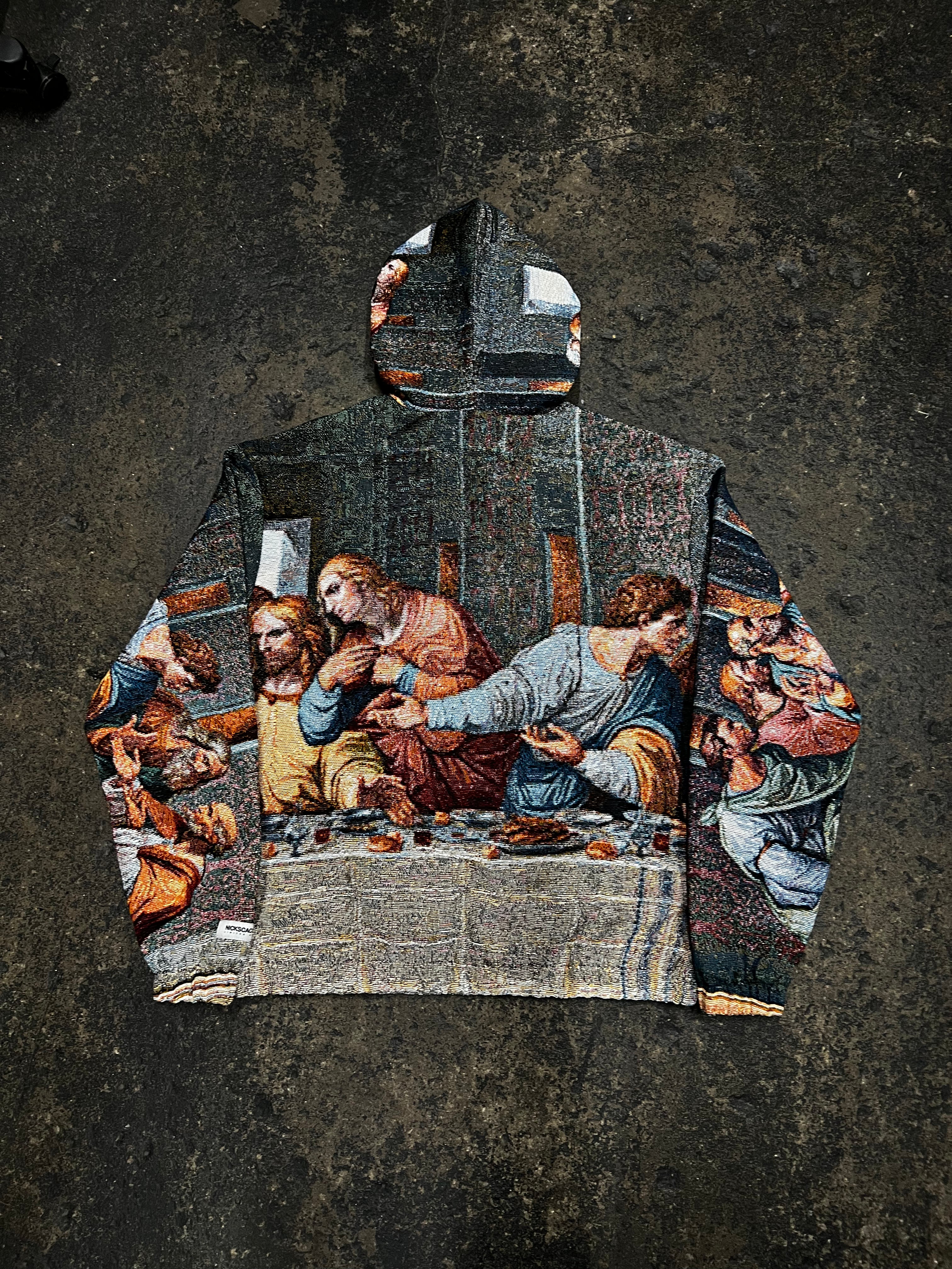 "THE LAST SUPPER" TAPESTRY JACQUARD FABRIC PULLOVER HOODIE - nickscacchetti