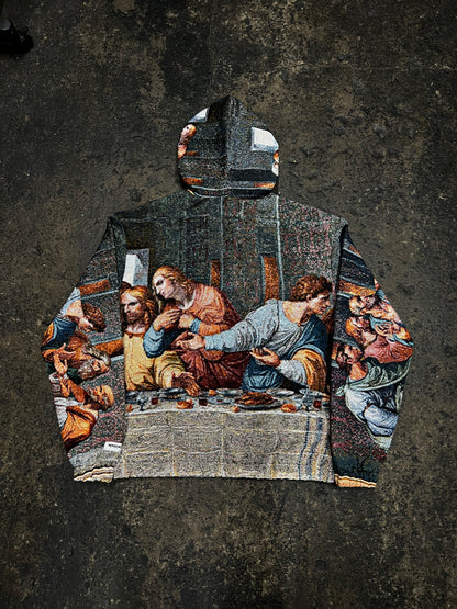 "THE LAST SUPPER" TAPESTRY JACQUARD FABRIC PULLOVER HOODIE