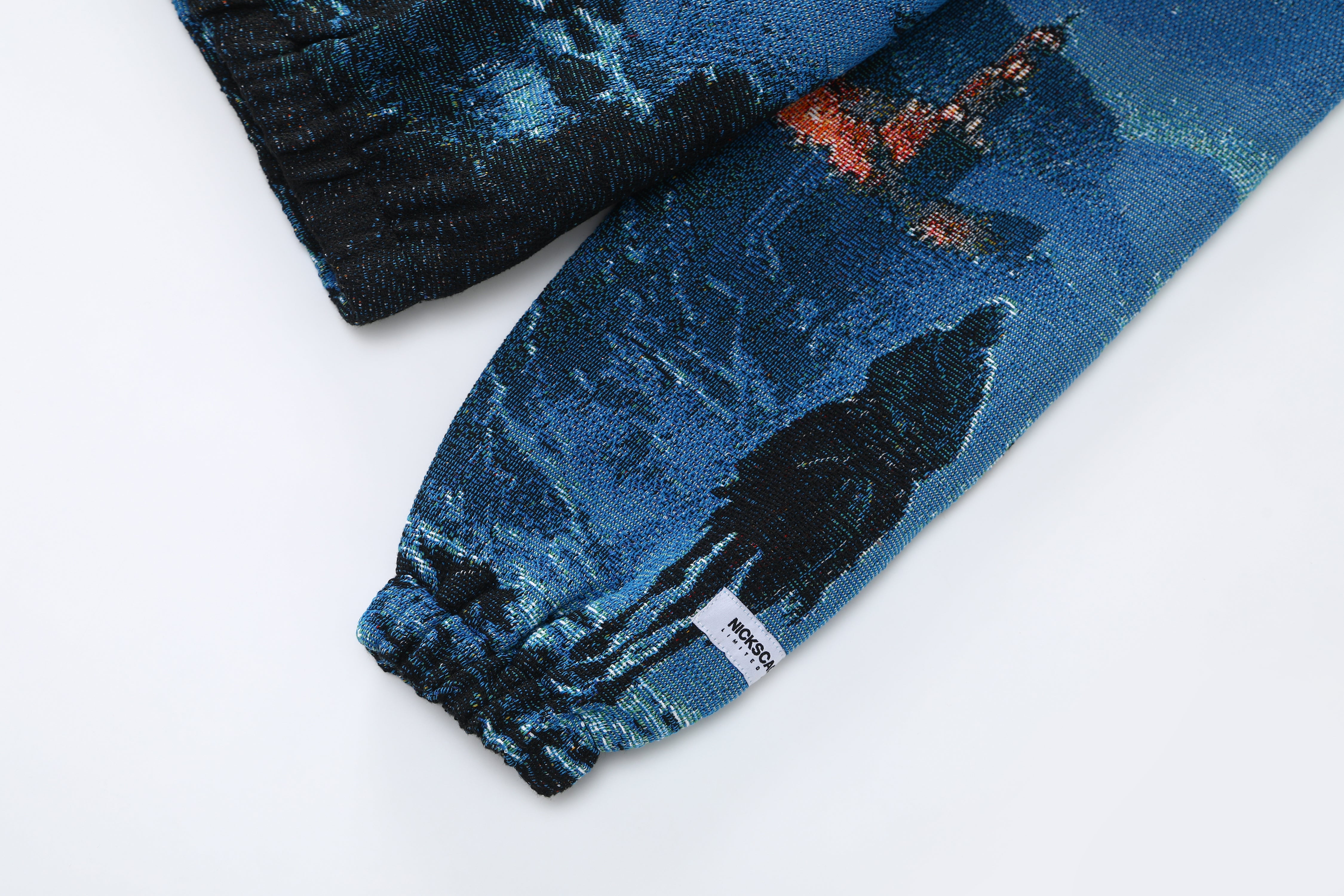 "THREE WISE MEN" TAPESTRY JACQUARD FABRIC PULLOVER HOODIE - nickscacchetti