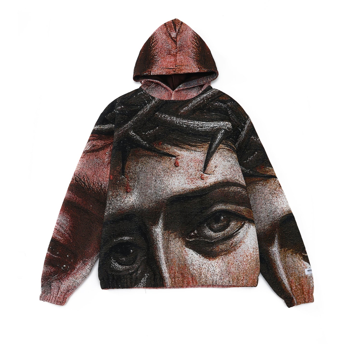 "CROWN OF THORNS" TAPESTRY JACQUARD FABRIC PULLOVER HOODIE