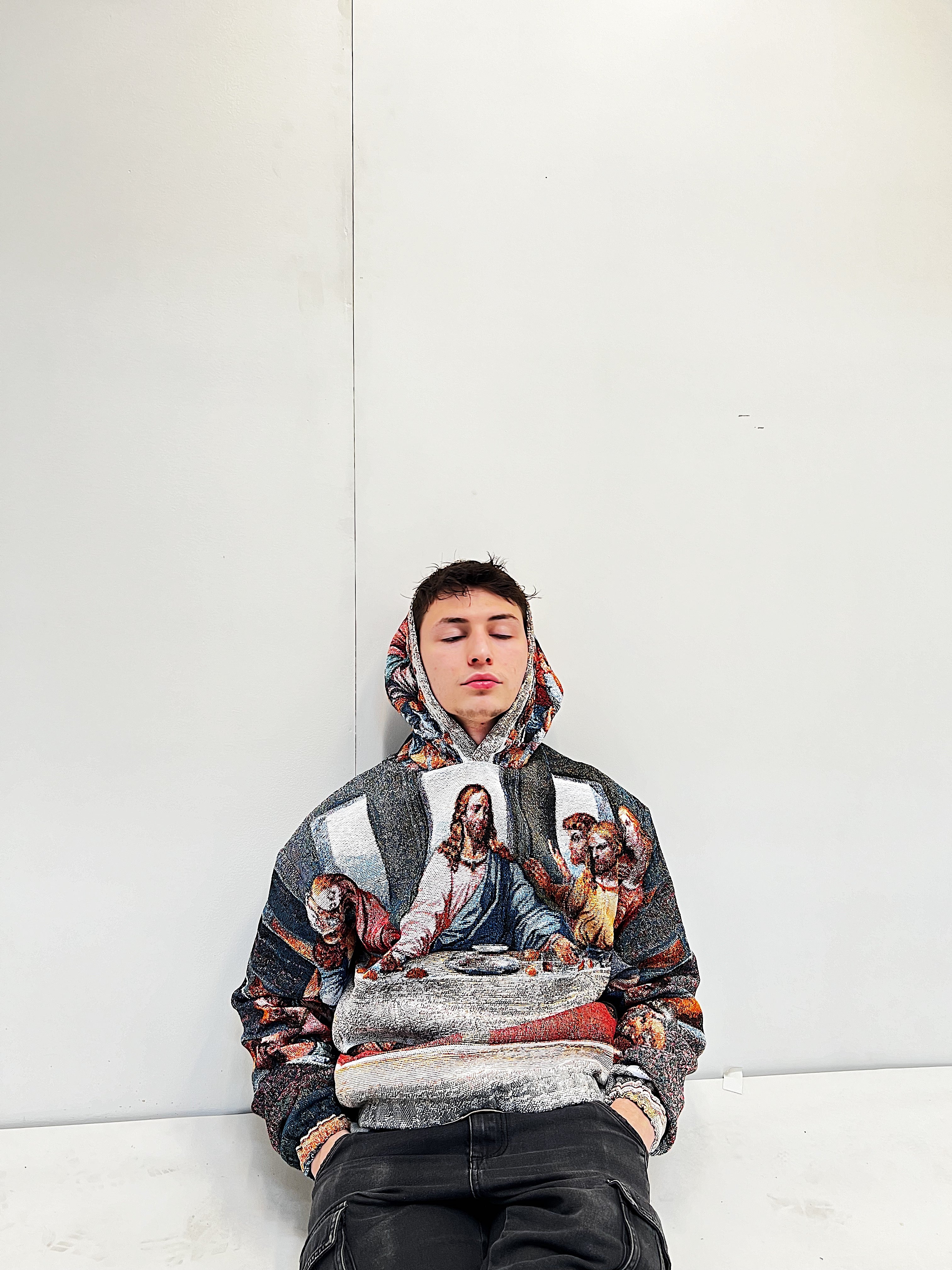"THE LAST SUPPER" TAPESTRY JACQUARD FABRIC PULLOVER HOODIE - nickscacchetti