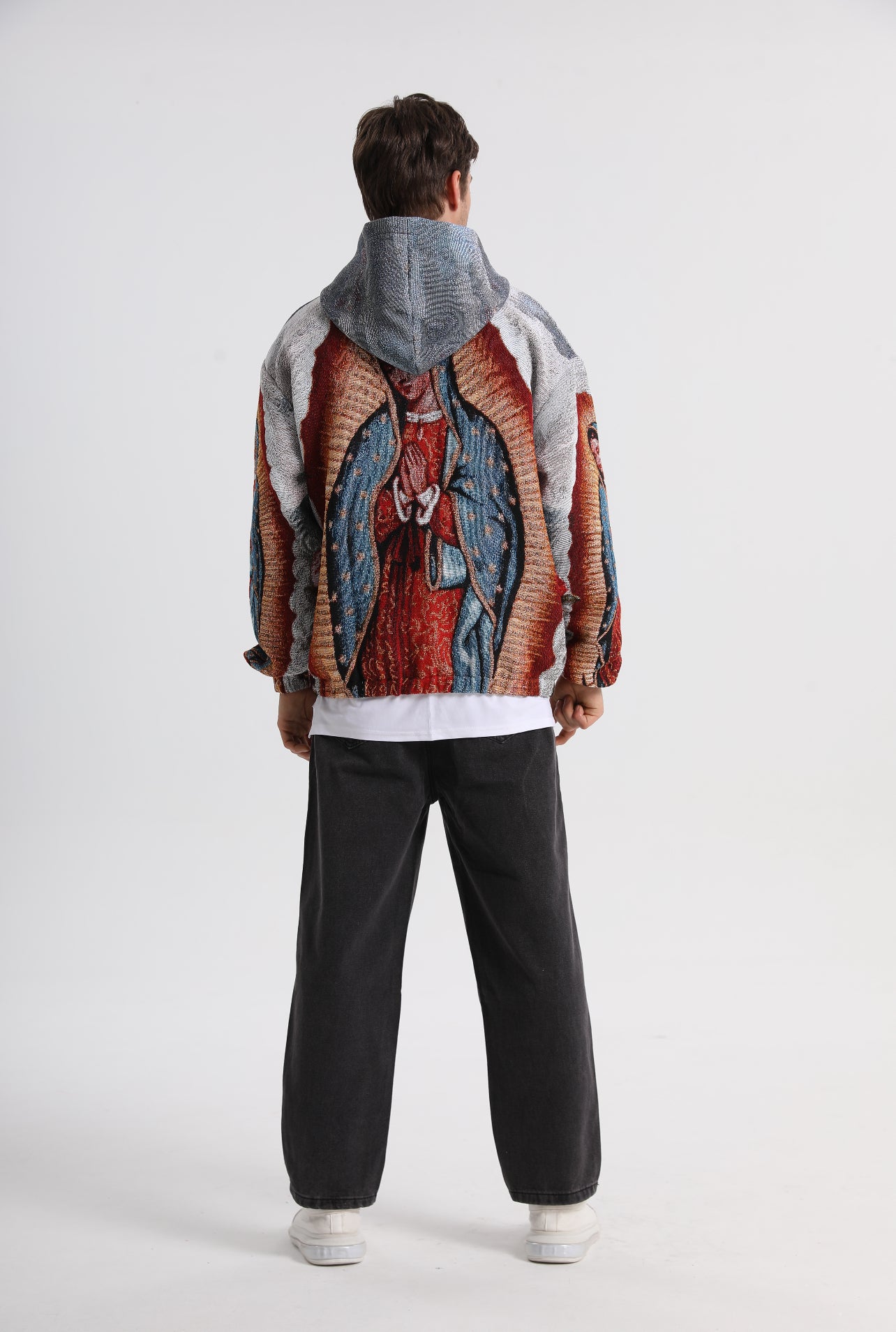 "OUR LADY OF GUADALUPE" TAPESTRY JACQUARD FABRIC PULLOVER HOODIE - nickscacchetti