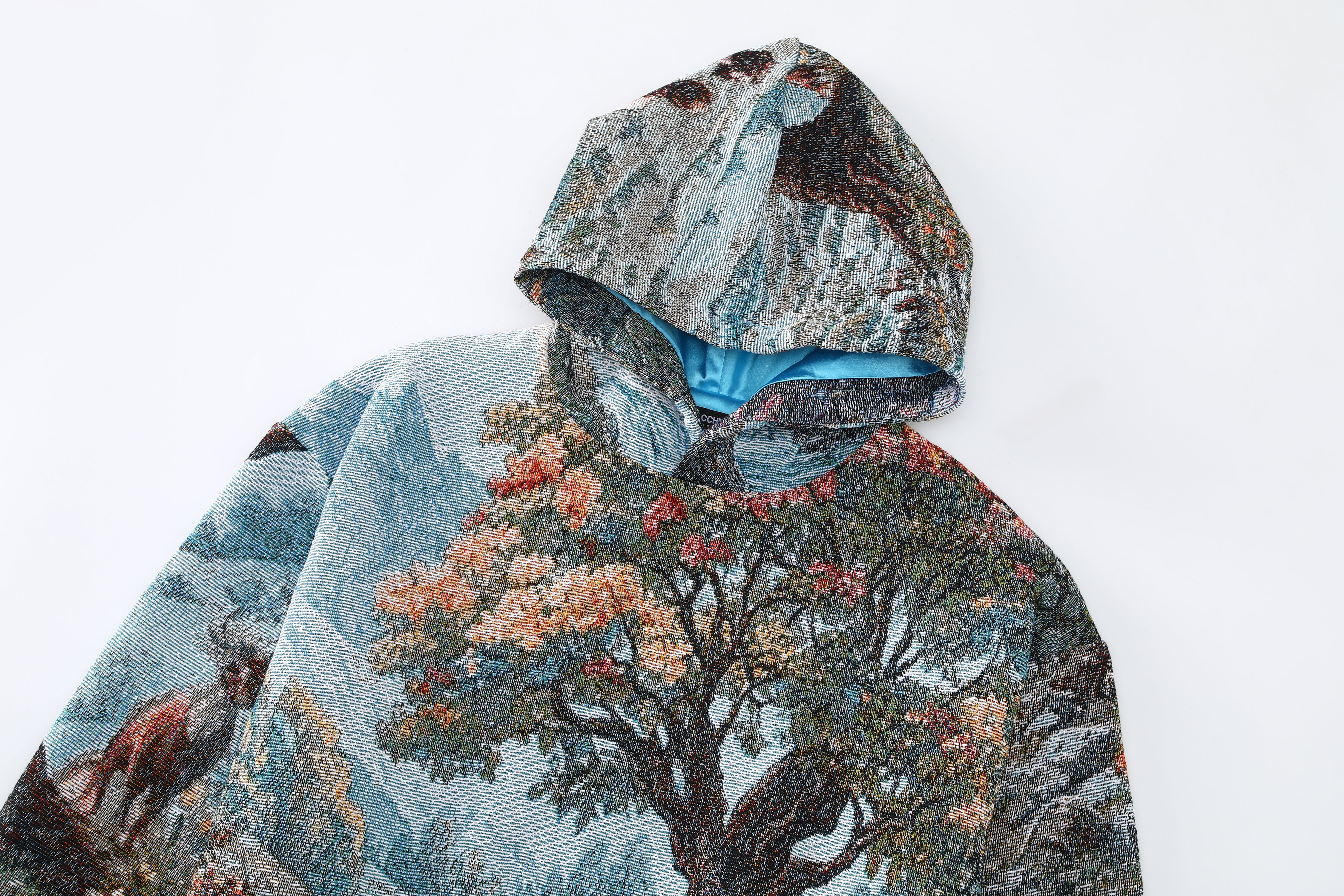 "GARDEN OF EDEN" TAPESTRY JACQUARD FABRIC PULLOVER HOODIE - nickscacchetti