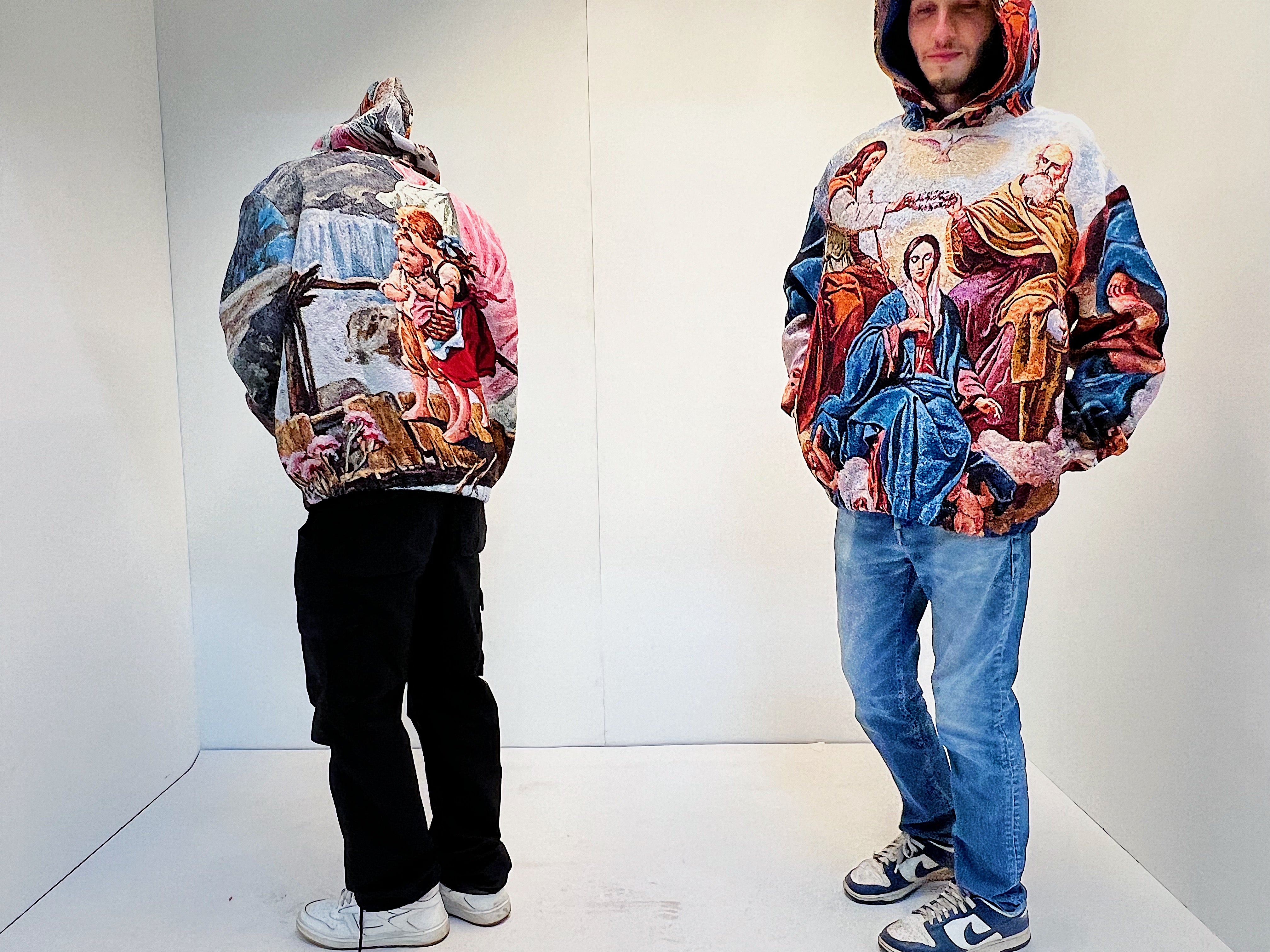 "GUARDIAN ANGEL" TAPESTRY JACQUARD FABRIC PULLOVER HOODIE - nickscacchetti