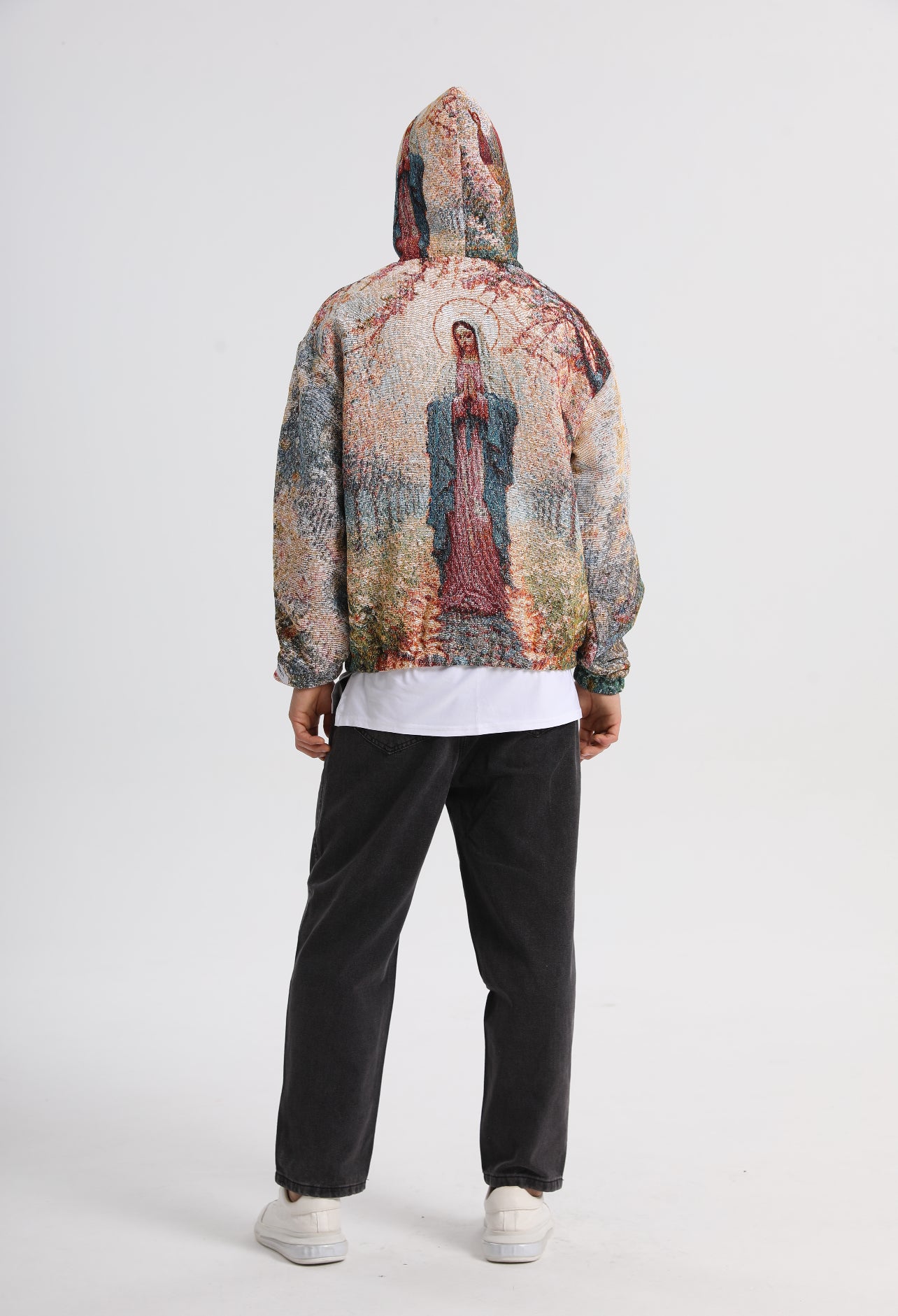 "LIGHT OF THE GARDEN" TAPESTRY JACQUARD FABRIC PULLOVER HOODIE - nickscacchetti