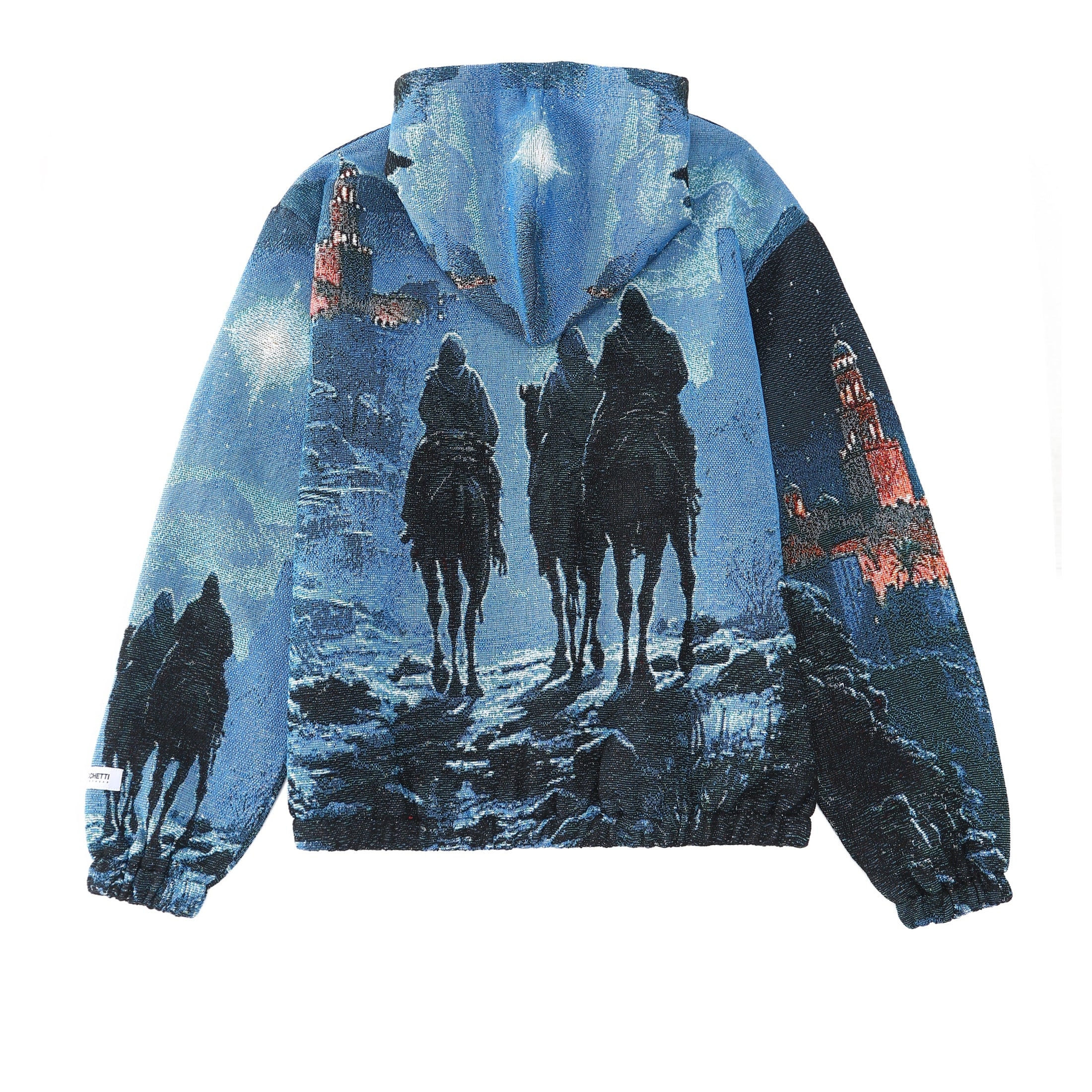 "THREE WISE MEN" TAPESTRY JACQUARD FABRIC PULLOVER HOODIE - nickscacchetti