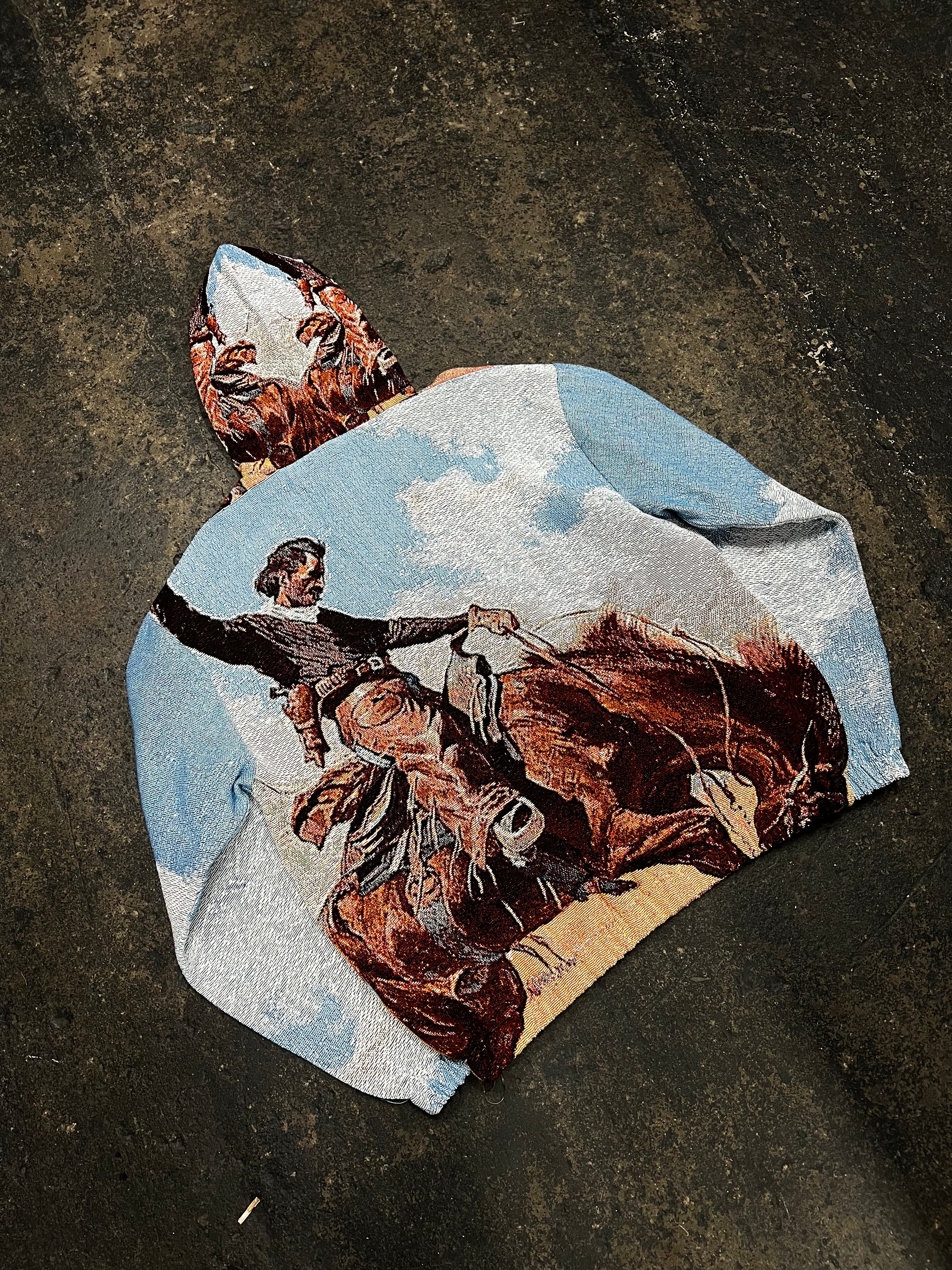 "Buck-Jumper" TAPESTRY JACQUARD FABRIC PULLOVER HOODIE - nickscacchetti