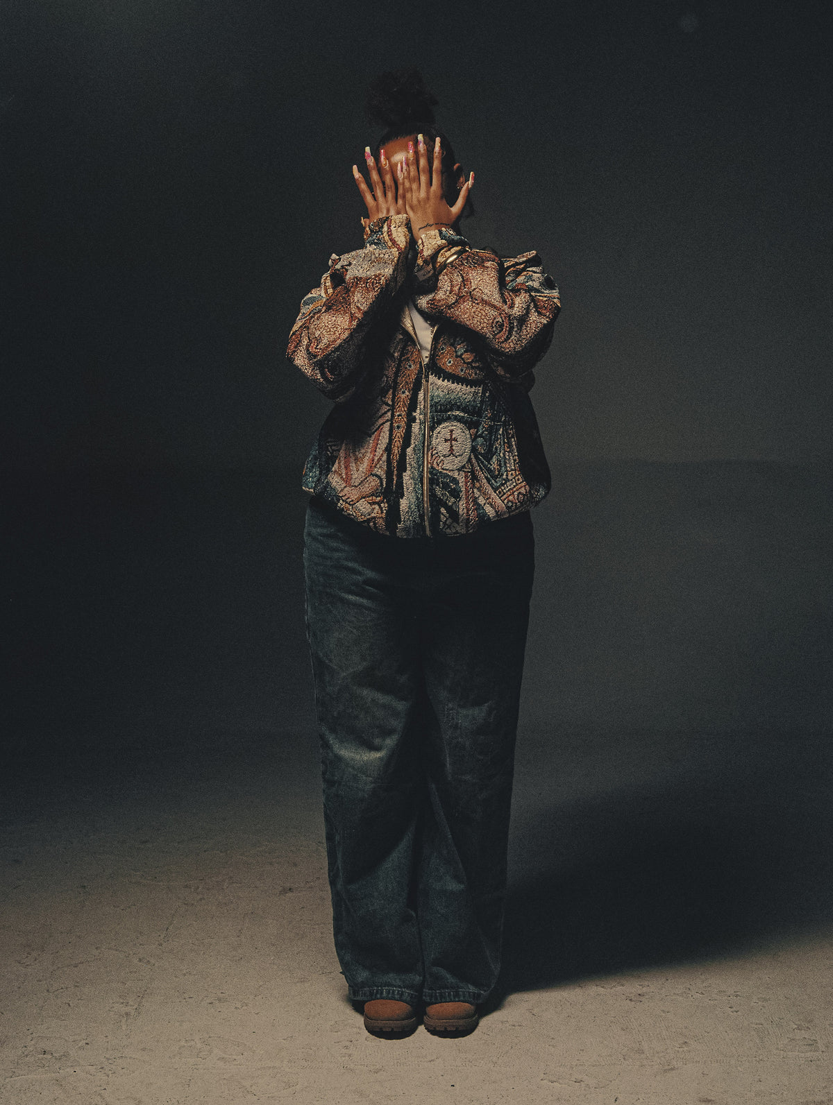 "HOLY MANTLE" TAPESTRY JACQUARD FABRIC DOUBLE-ZIP HOODIE - nickscacchetti