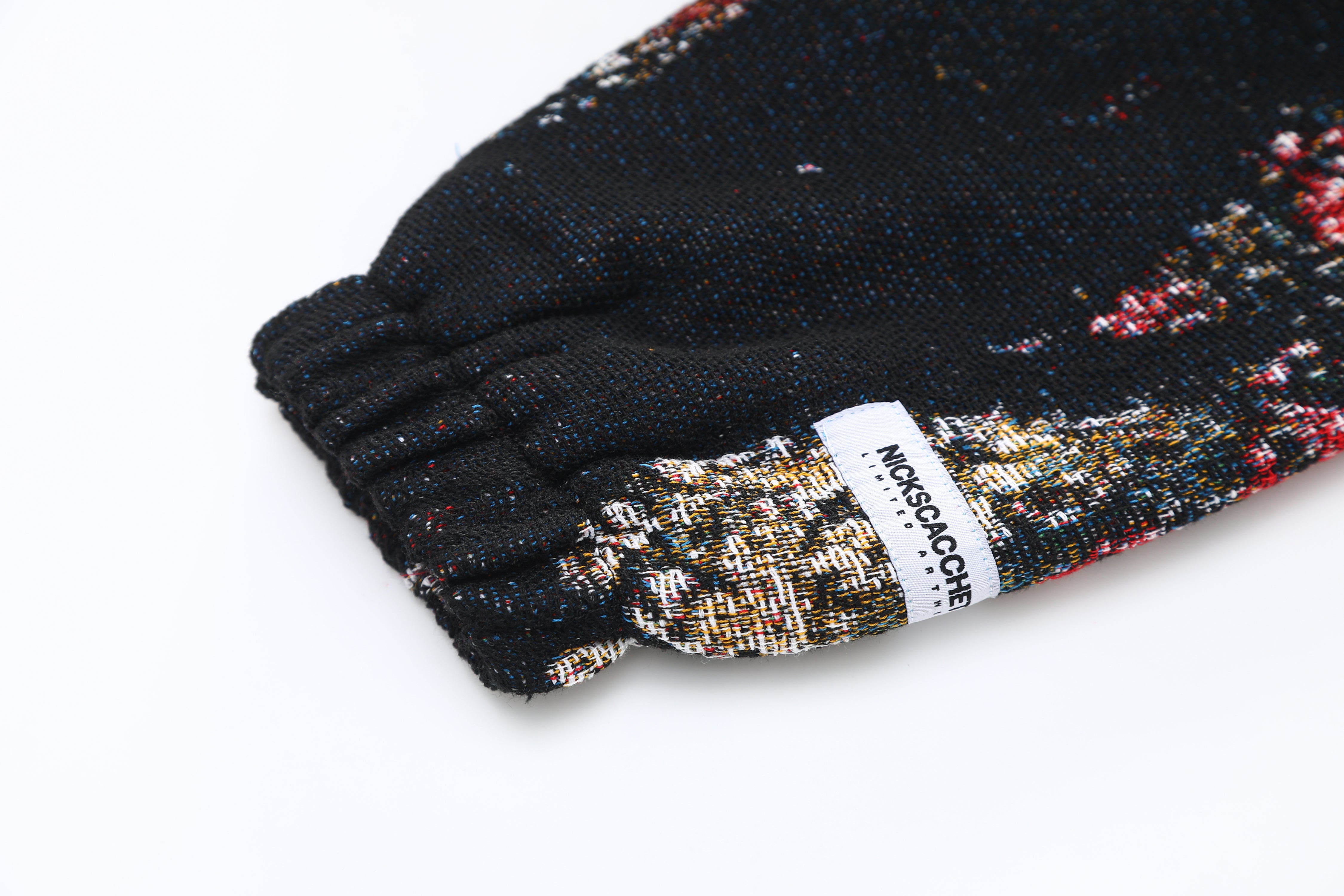 "SAVIOR IN THE SAKURA" TAPESTRY JACQUARD FABRIC PULLOVER HOODIE - nickscacchetti