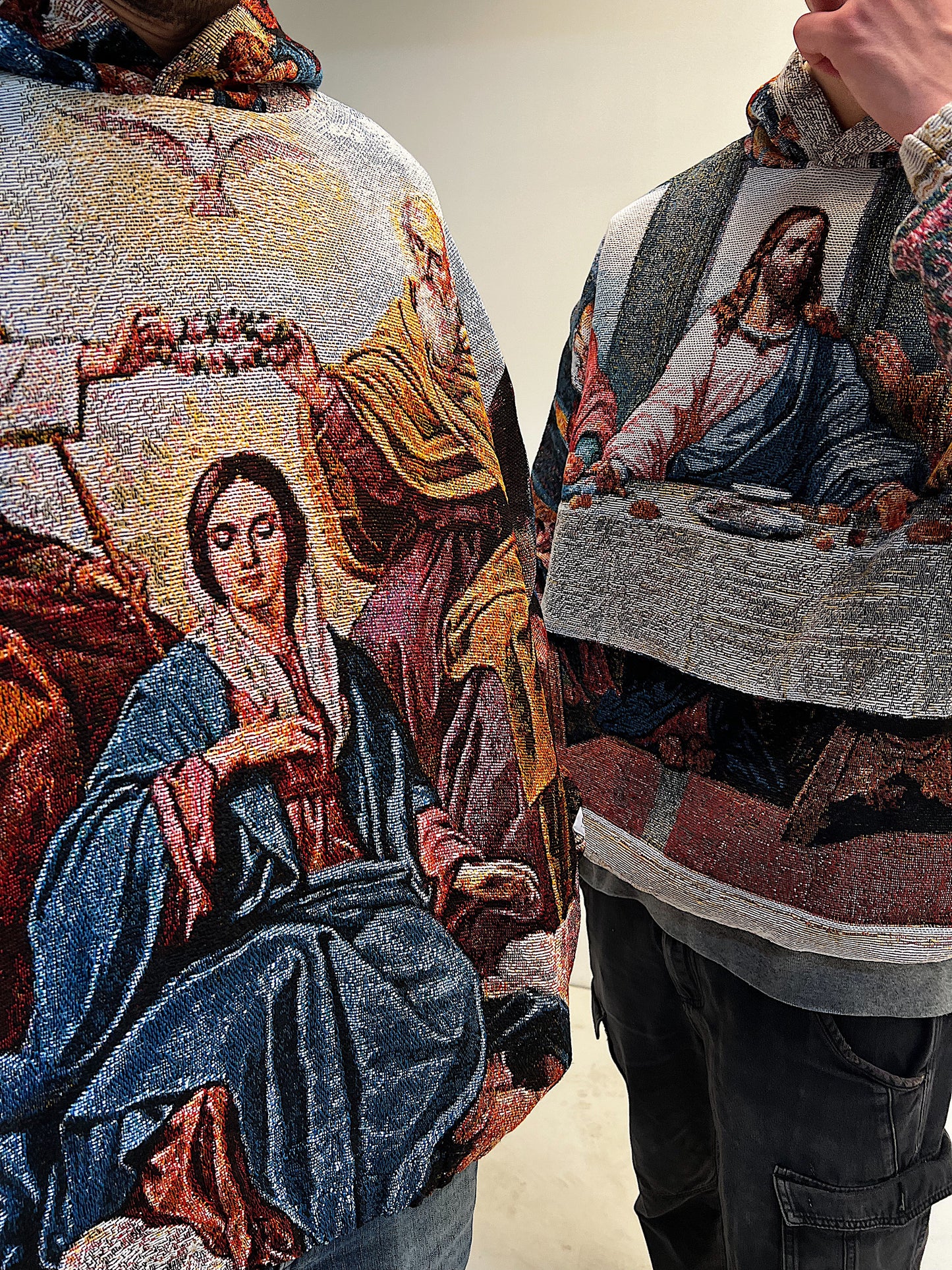 "CORONATION OF THE VIRGIN MARY" TAPESTRY JACQUARD FABRIC PULLOVER HOODIE