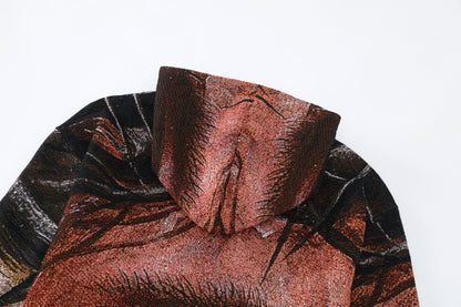 "CROWN OF THORNS" TAPESTRY JACQUARD FABRIC PULLOVER HOODIE