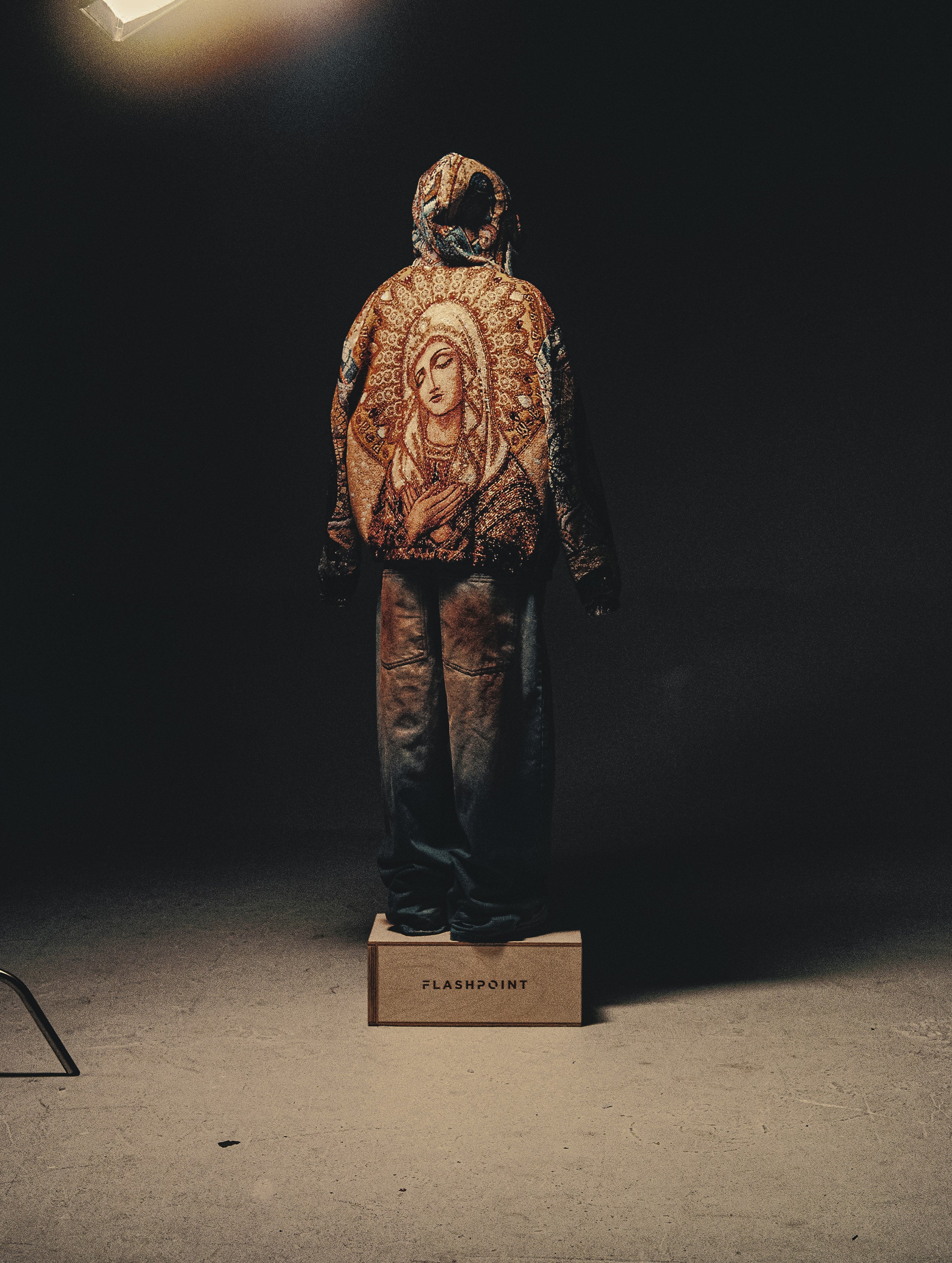 "HOLY MANTLE" TAPESTRY JACQUARD FABRIC DOUBLE-ZIP HOODIE - nickscacchetti