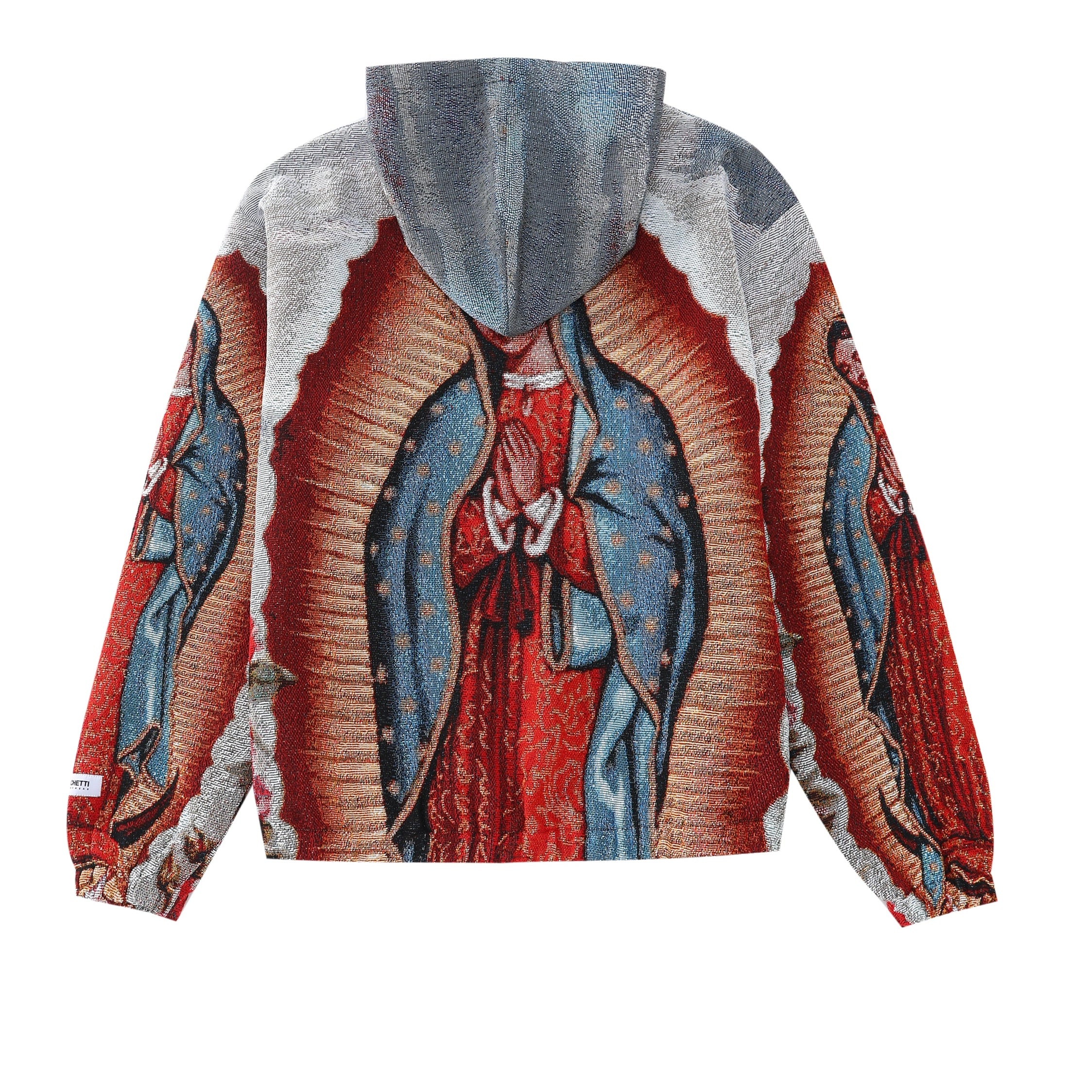 "OUR LADY OF GUADALUPE" TAPESTRY JACQUARD FABRIC PULLOVER HOODIE - nickscacchetti