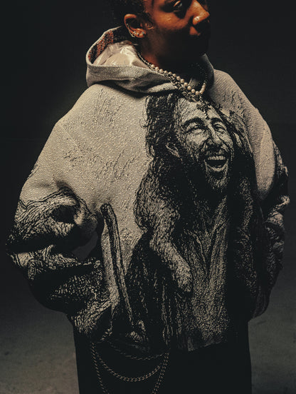 "SHEPARD OF JOY" TAPESTRY JACQUARD FABRIC PULLOVER HOODIE - nickscacchetti