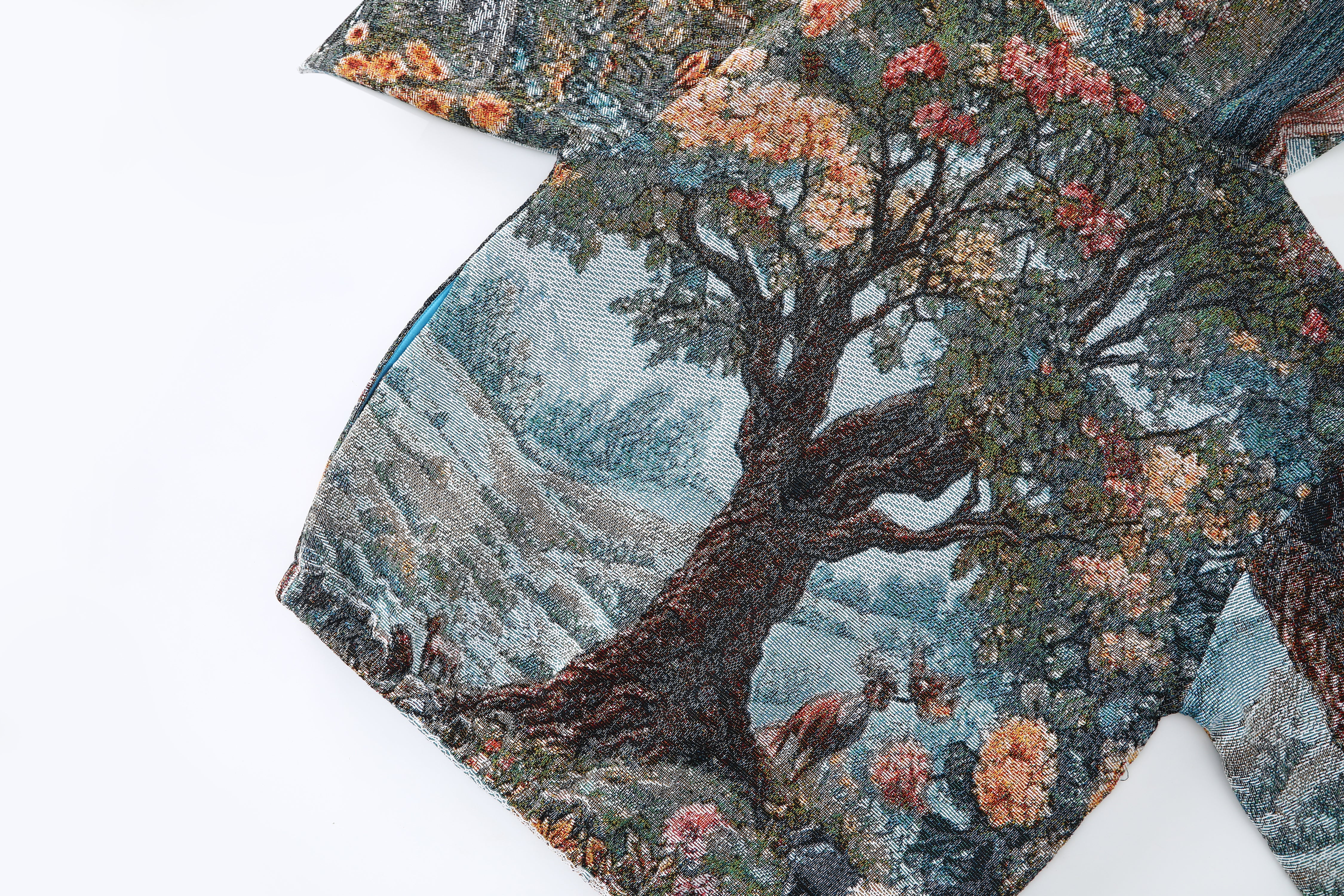 "GARDEN OF EDEN" TAPESTRY JACQUARD FABRIC PULLOVER HOODIE - nickscacchetti