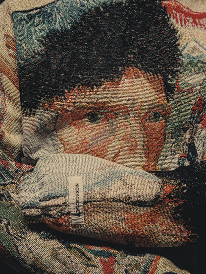 "VAN GOGH SELF PORTRAIT" TAPESTRY JACQUARD FABRIC PULLOVER HOODIE - nickscacchetti