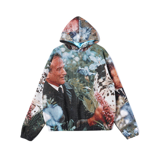 “ROBIN WILLIAMS” TAPESTRY JACQUARD FABRIC PULLOVER HOODIE - nickscacchetti
