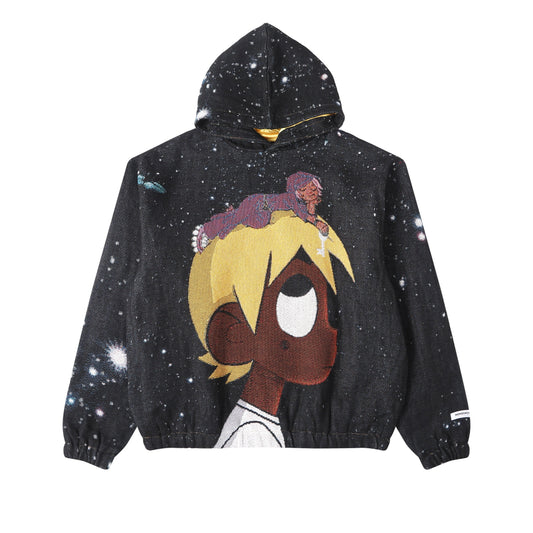 "LIL UZI VERT" TAPESTRY JACQUARD FABRIC PULLOVER HOODIE - nickscacchetti