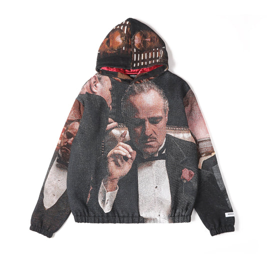 "THE GODFATHER" TAPESTRY JACQUARD FABRIC PULLOVER HOODIE - nickscacchetti