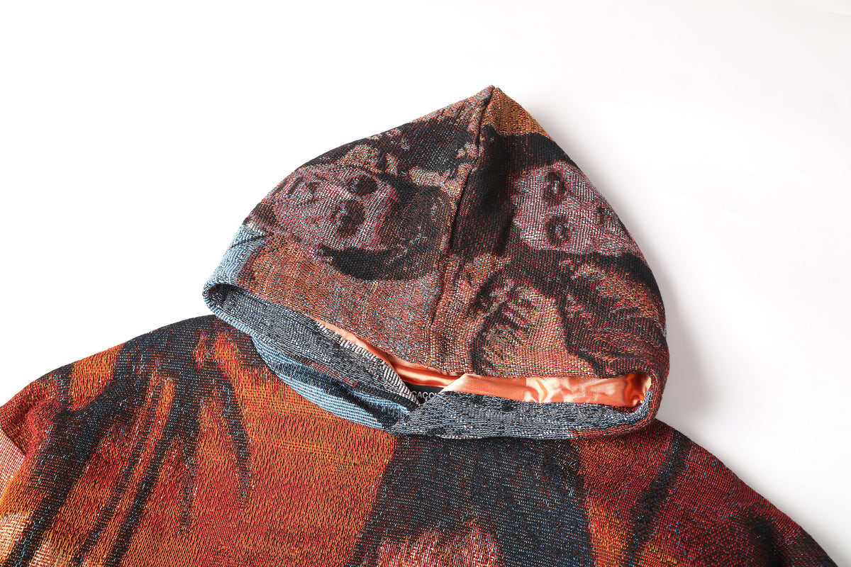 "SCARFACE" TAPESTRY JACQUARD FABRIC PULLOVER HOODIE - nickscacchetti