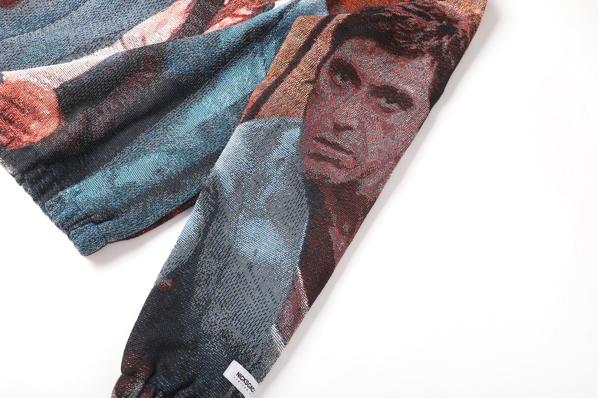 "SCARFACE" TAPESTRY JACQUARD FABRIC PULLOVER HOODIE - nickscacchetti
