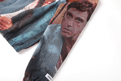 "SCARFACE" TAPESTRY JACQUARD FABRIC PULLOVER HOODIE - nickscacchetti