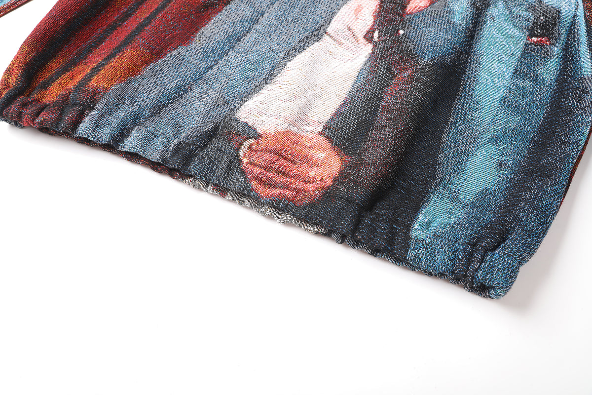 "SCARFACE" TAPESTRY JACQUARD FABRIC PULLOVER HOODIE - nickscacchetti