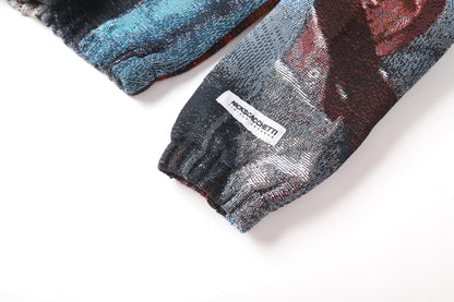"SCARFACE" TAPESTRY JACQUARD FABRIC PULLOVER HOODIE - nickscacchetti