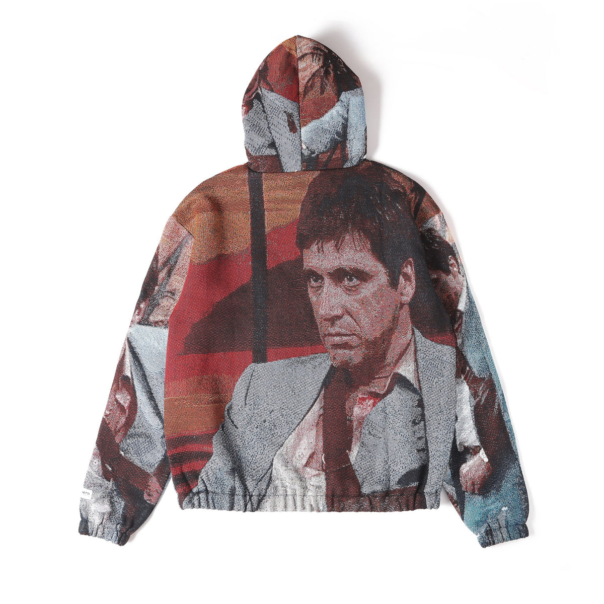 "SCARFACE" TAPESTRY JACQUARD FABRIC PULLOVER HOODIE - nickscacchetti