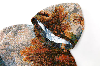 "HEAVENS MEADOW" TAPESTRY JACQUARD FABRIC PULLOVER HOODIE