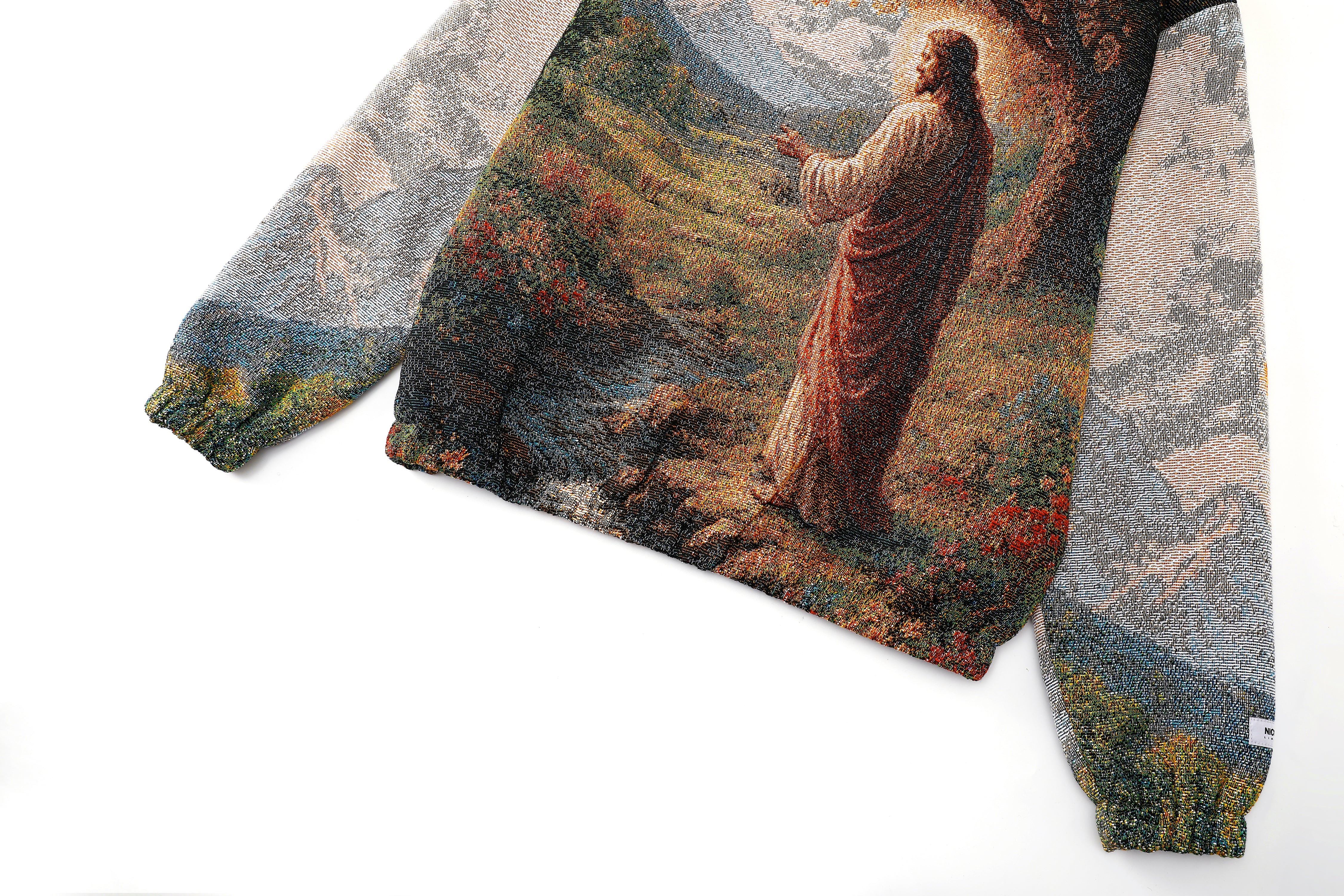"HEAVENS MEADOW" TAPESTRY JACQUARD FABRIC PULLOVER HOODIE - nickscacchetti
