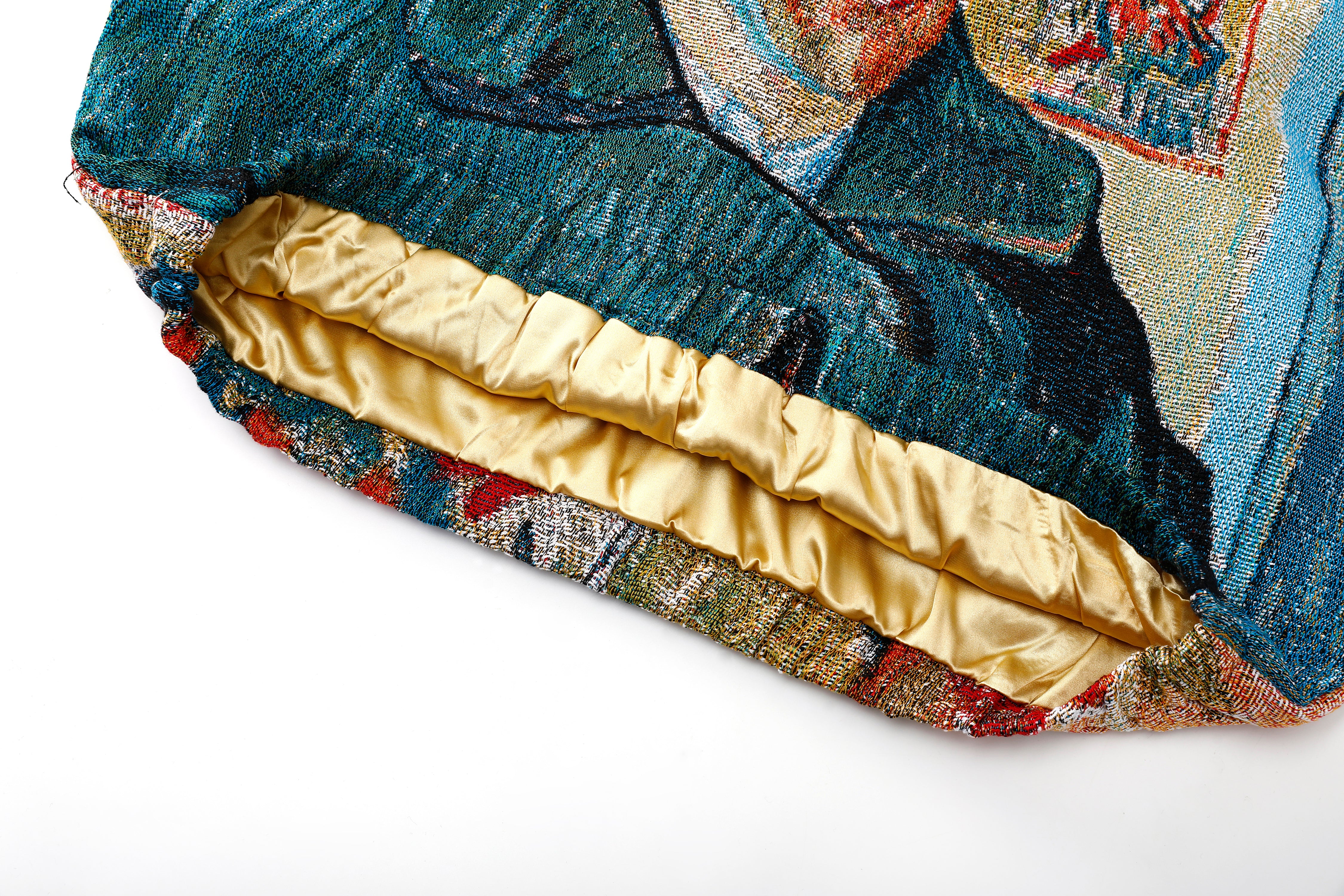 "VAN GOGH SELF PORTRAIT" TAPESTRY JACQUARD FABRIC PULLOVER HOODIE - nickscacchetti