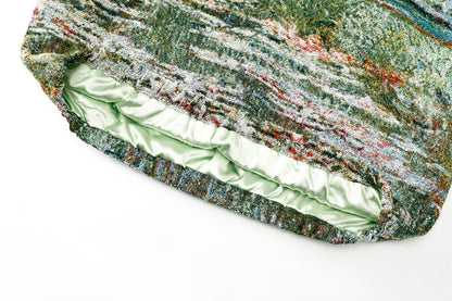 "MONET THE WATER LILY POND" TAPESTRY JACQUARD FABRIC PULLOVER HOODIE