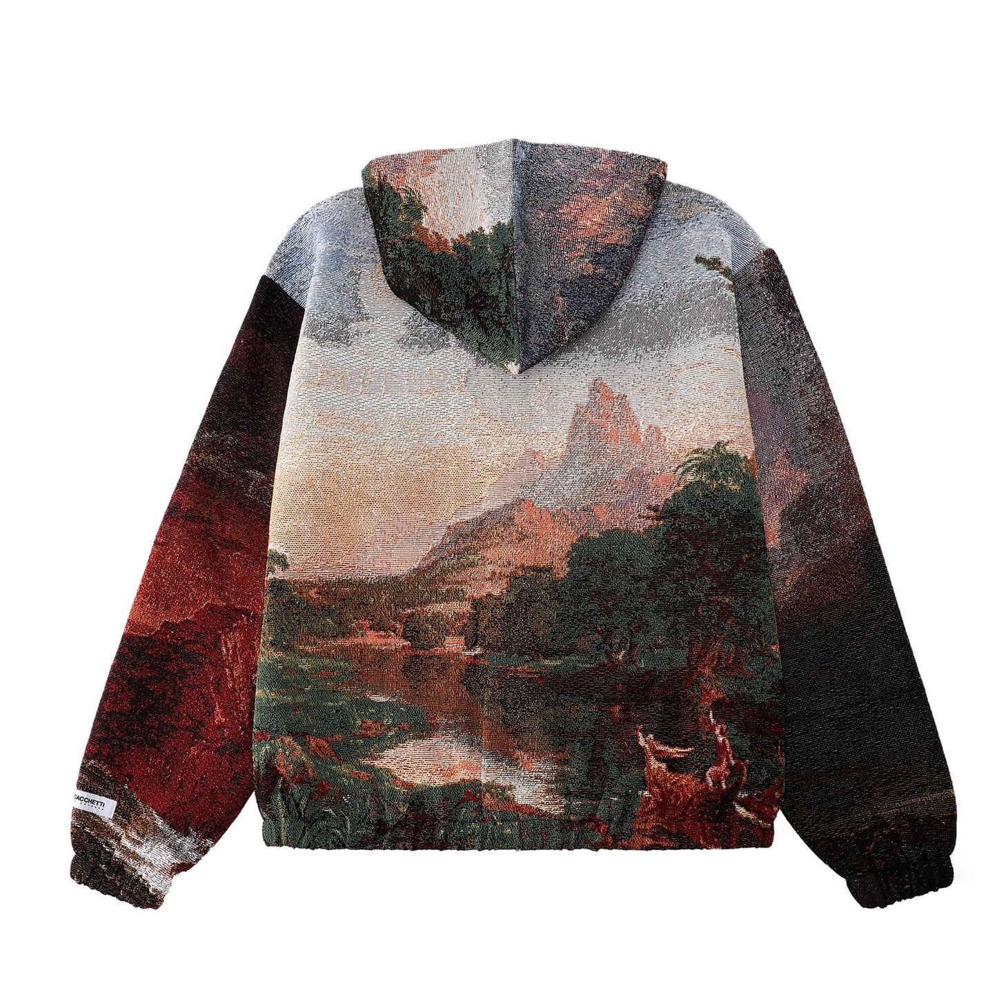 "VOYAGE OF LIFE" TAPESTRY JACQUARD FABRIC DOUBLE-ZIP HOODIE