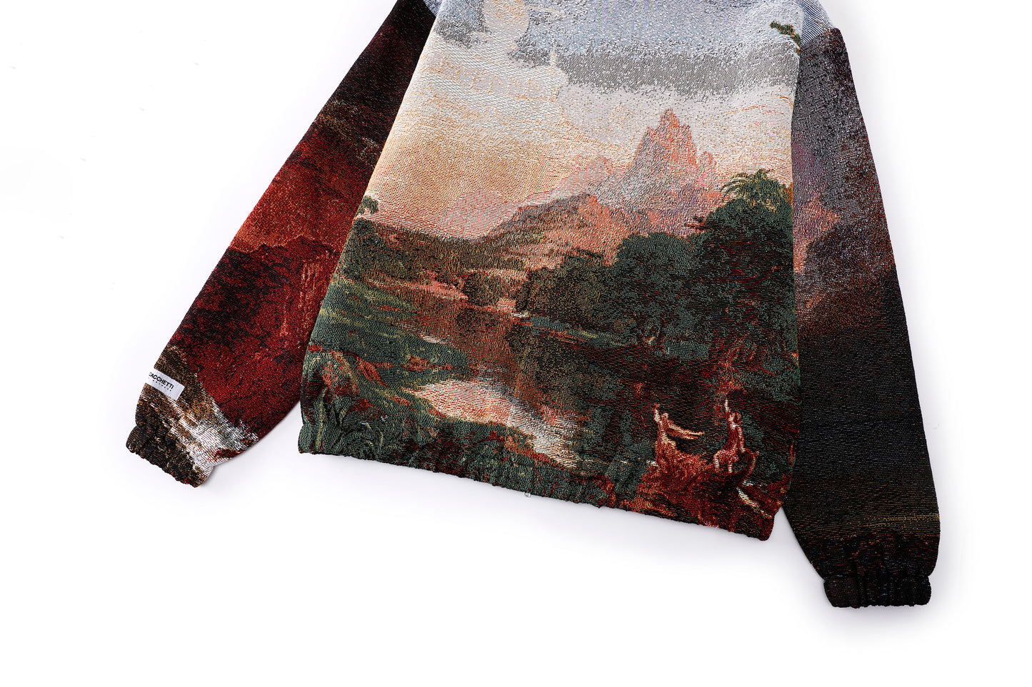 "VOYAGE OF LIFE" TAPESTRY JACQUARD FABRIC DOUBLE-ZIP HOODIE